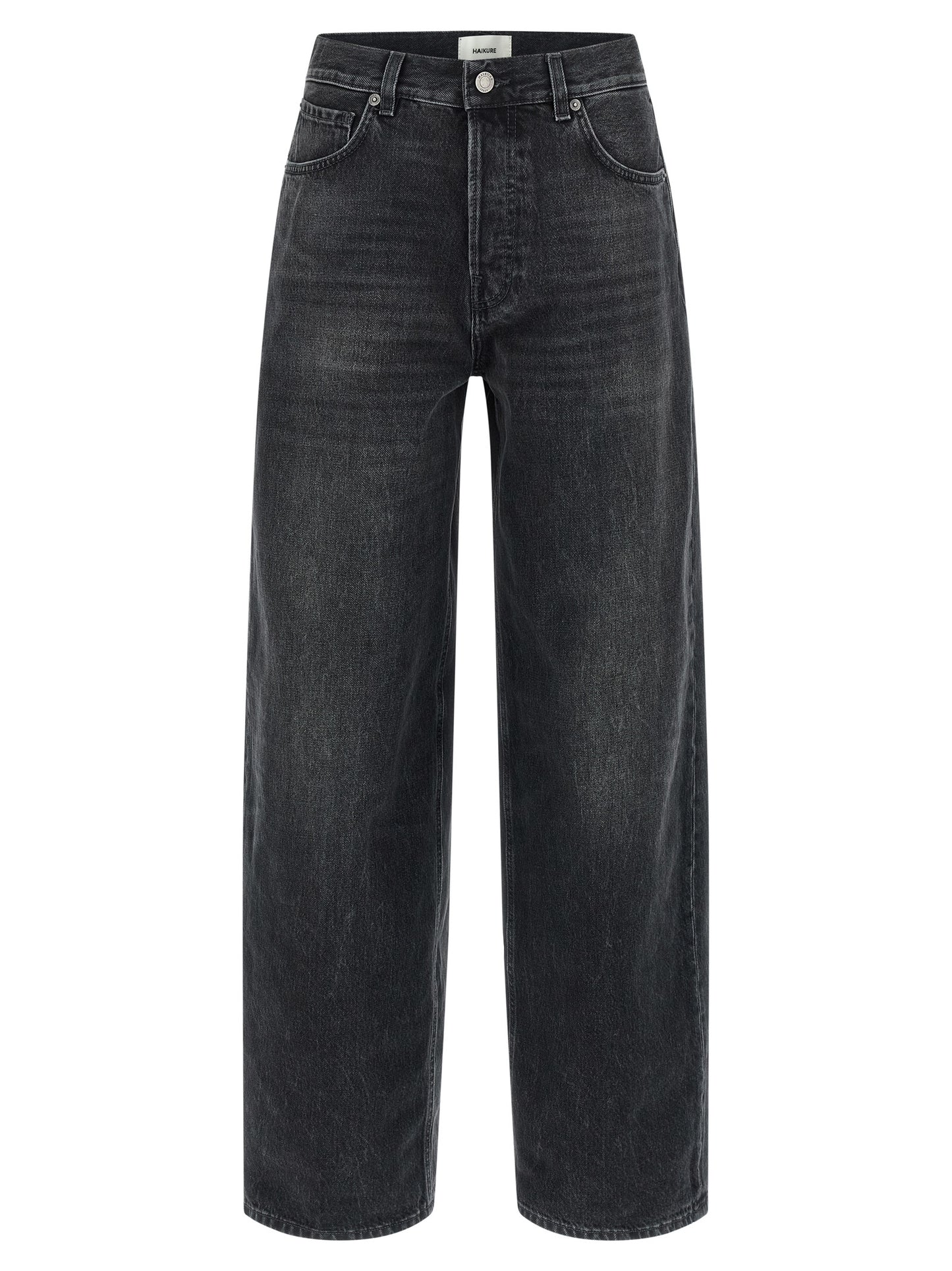 Black Cotton High-Waisted Jean