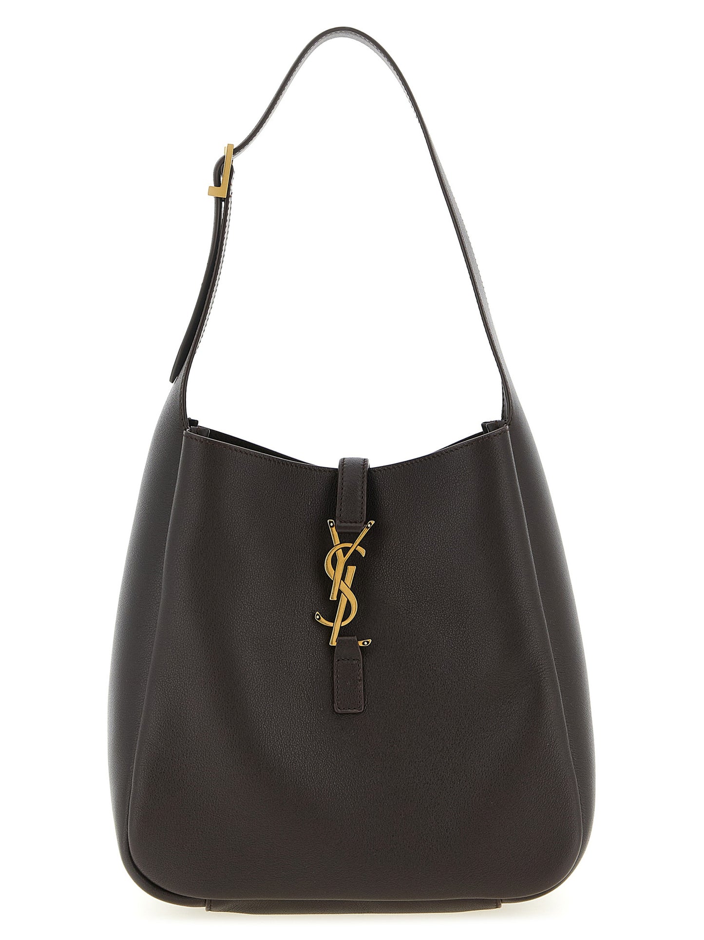 Brown Calfskin Shoulder Bag