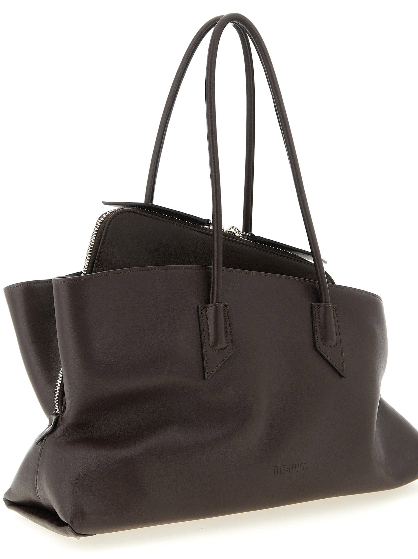Brown Calfskin Shoulder Bag