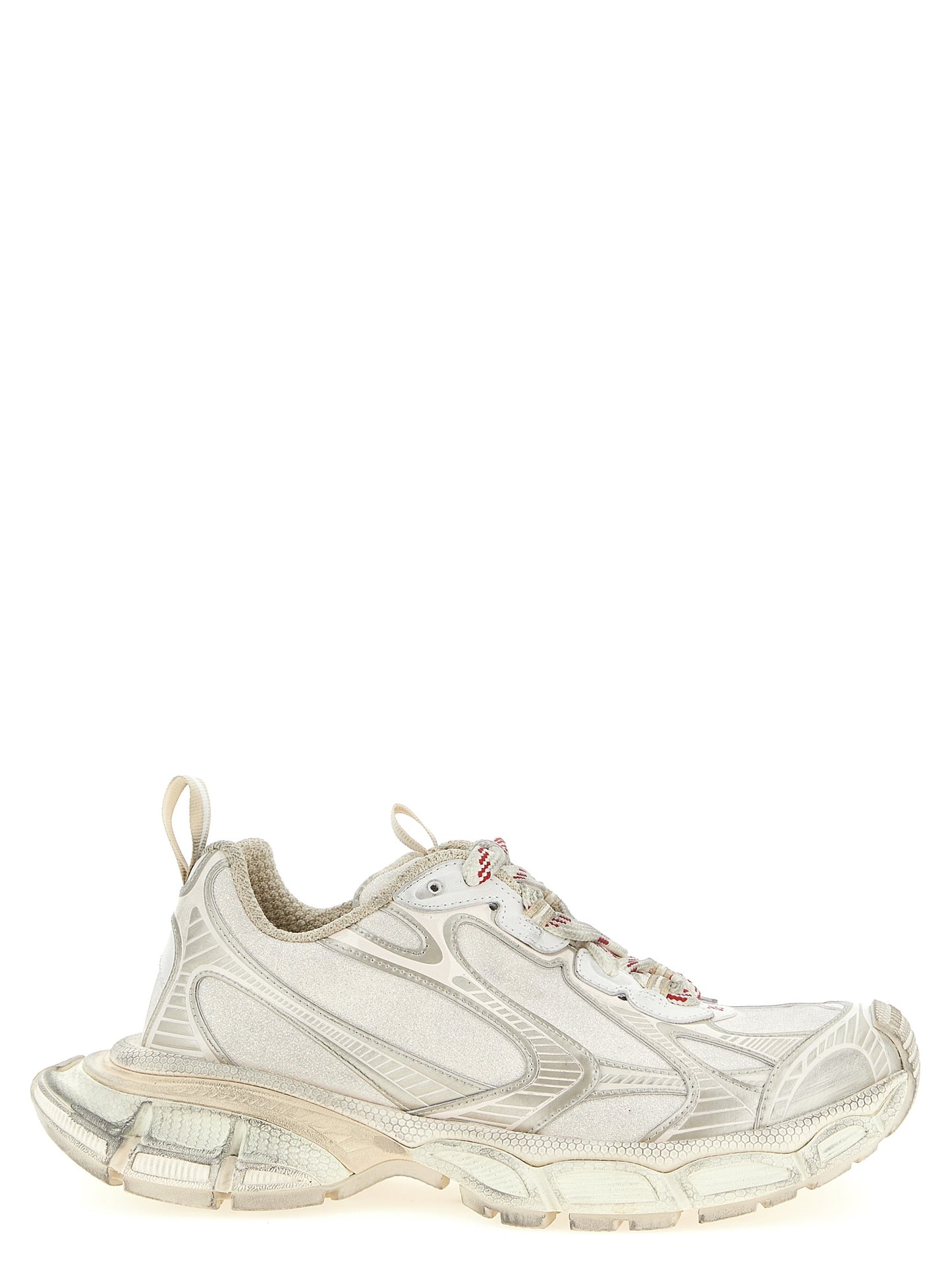 Silver Polyethylene Athletic Sneakers