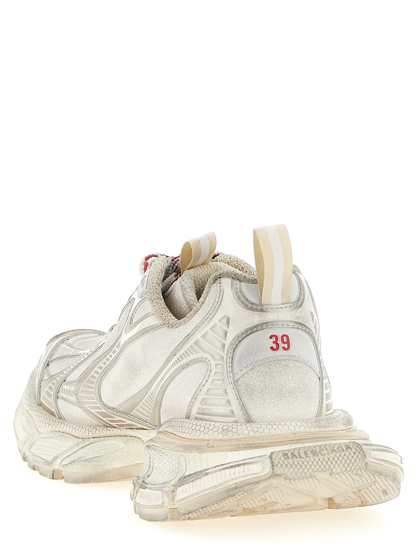 Silver Polyethylene Athletic Sneakers