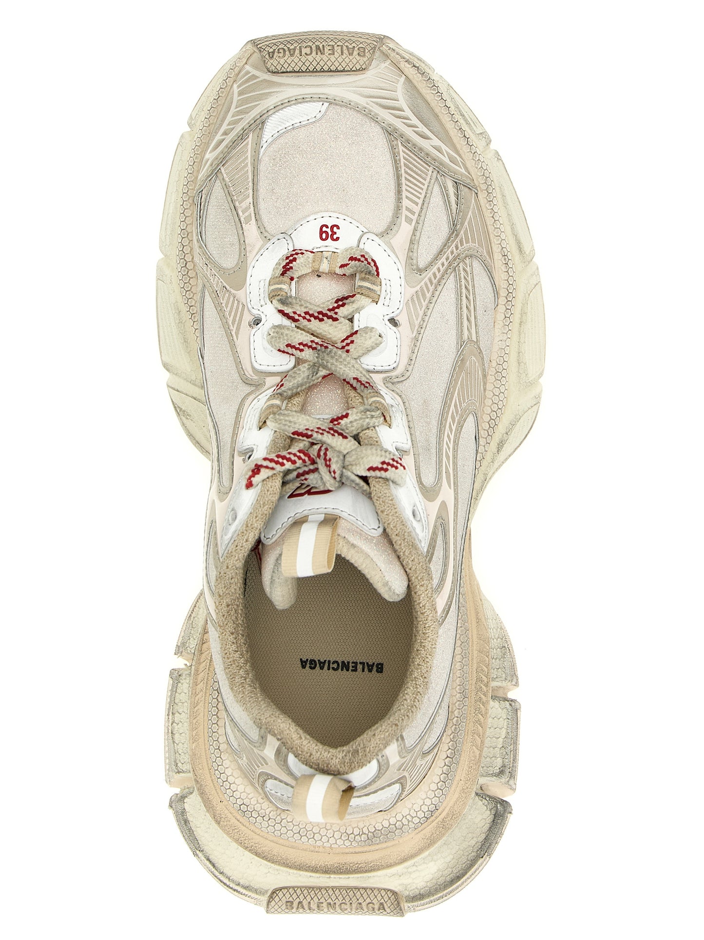 Silver Polyethylene Athletic Sneakers