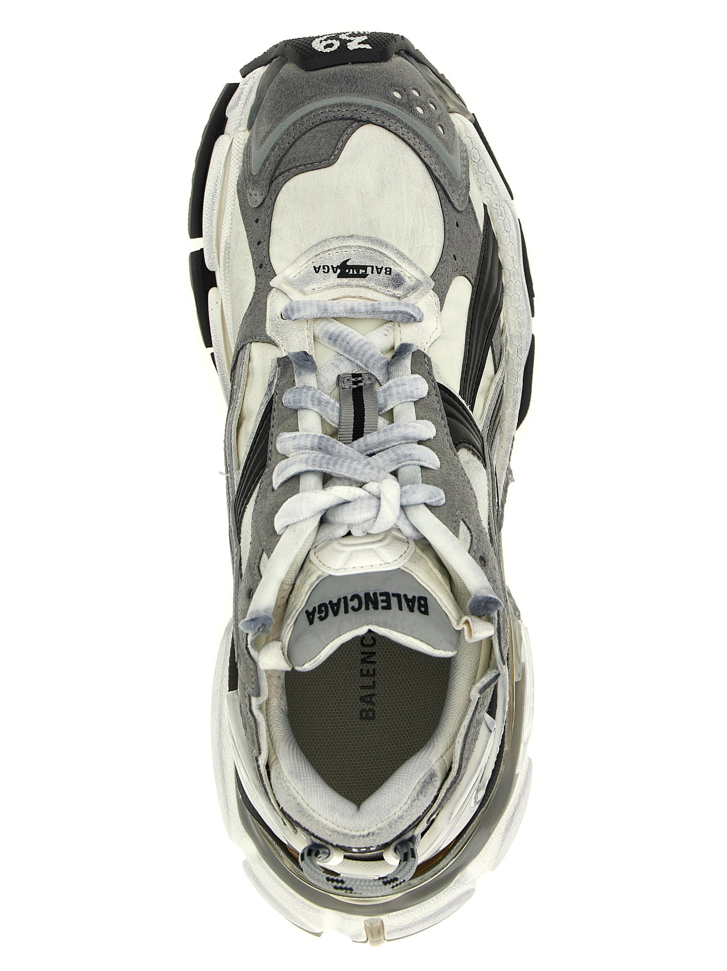 Gray Polyethylene Athletic Sneakers