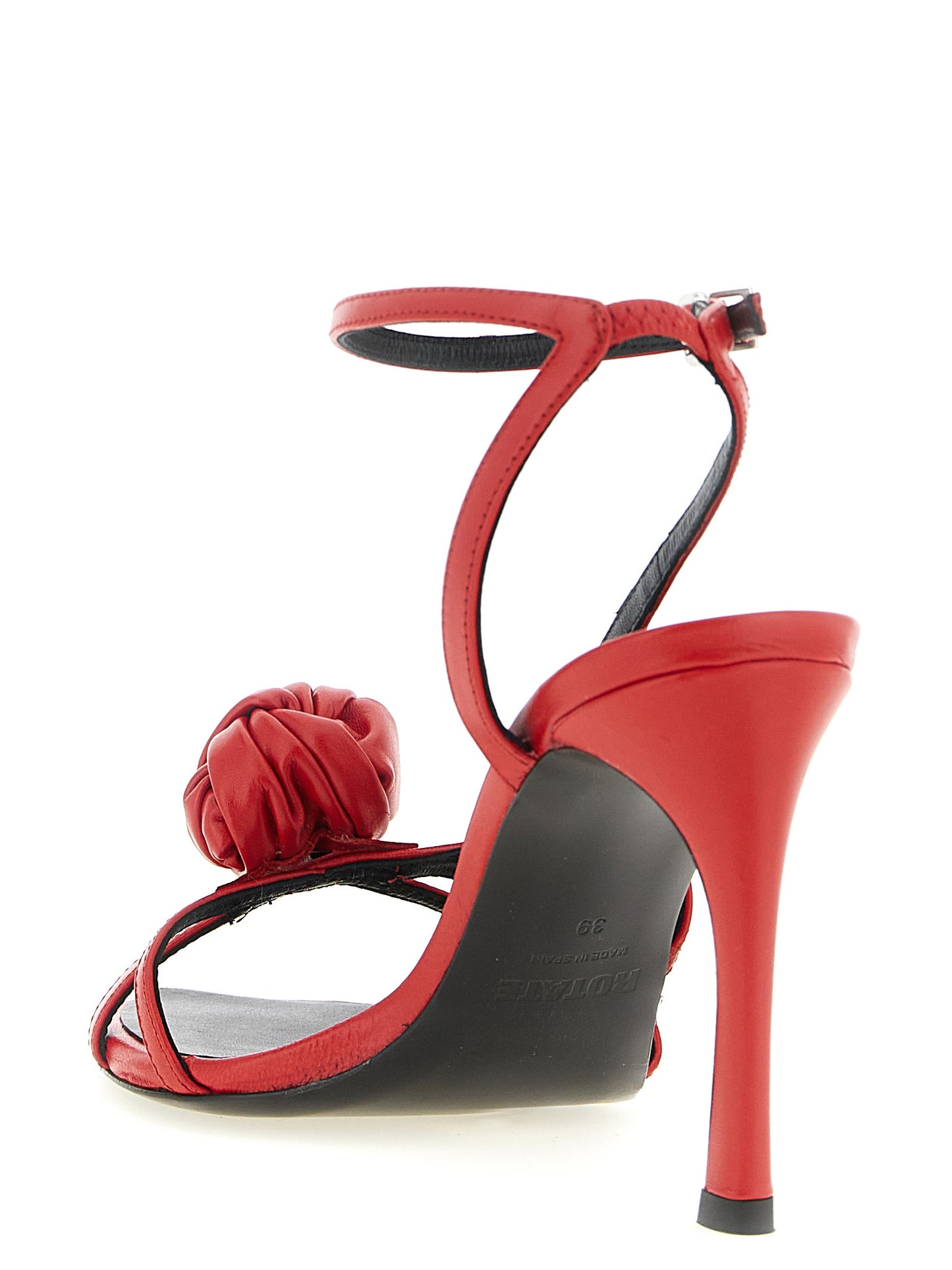 Multicolor Calfskin Stiletto Heel Sandals