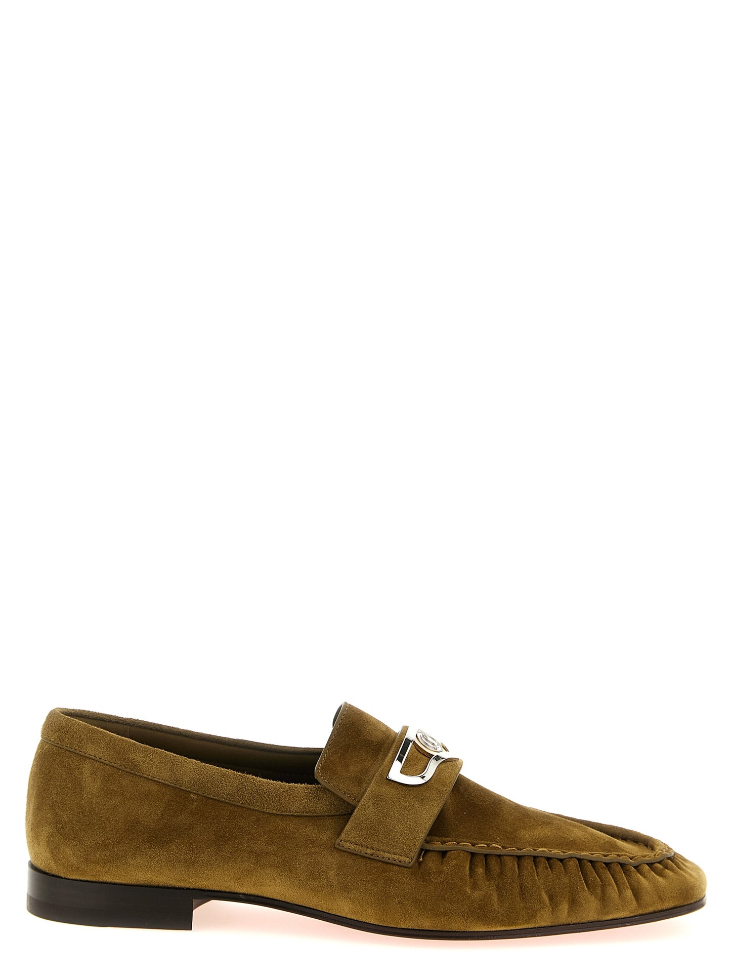 Brown Calfskin Slip-On Loafers