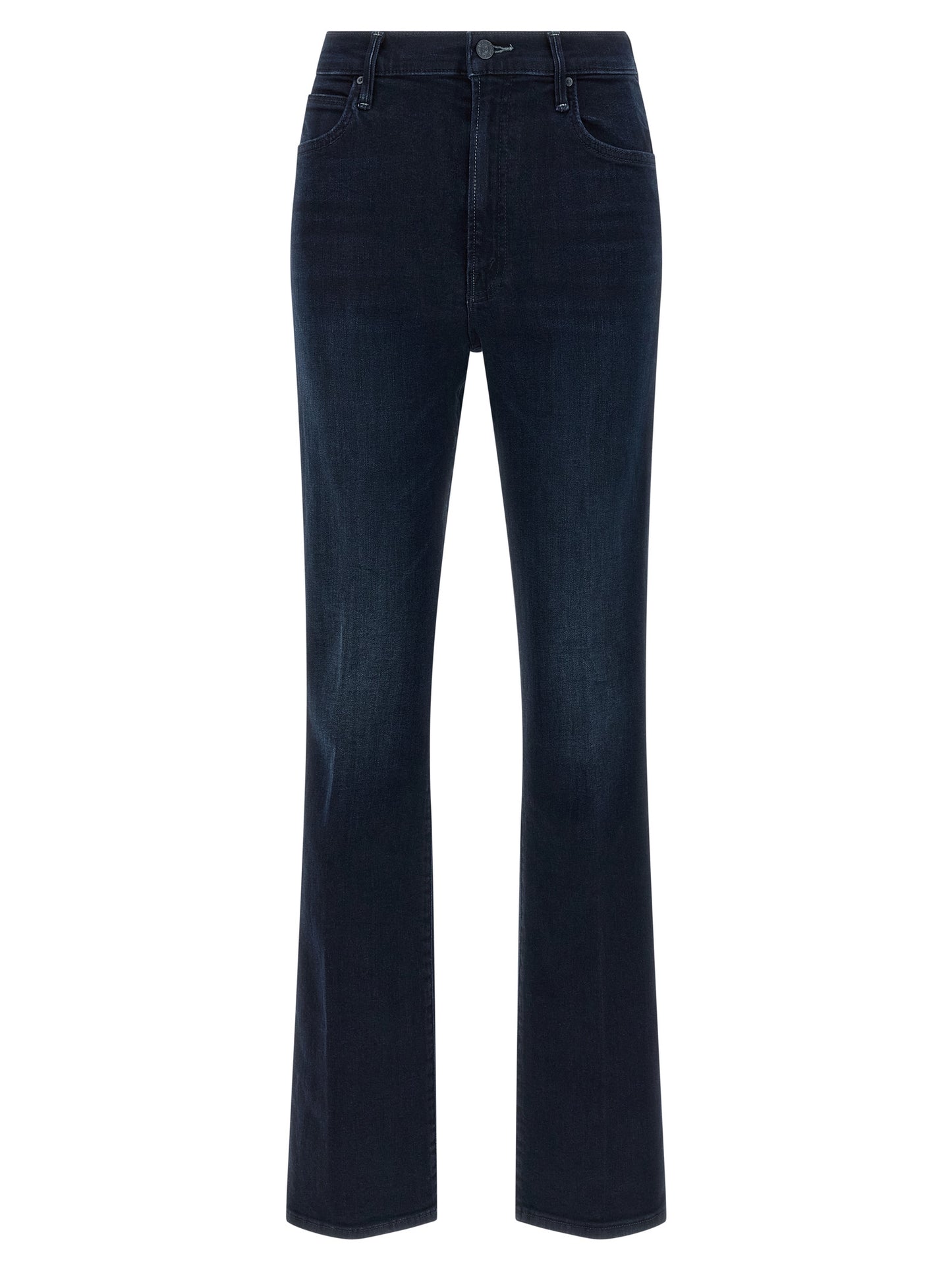 Blue Cotton Flared Jeans