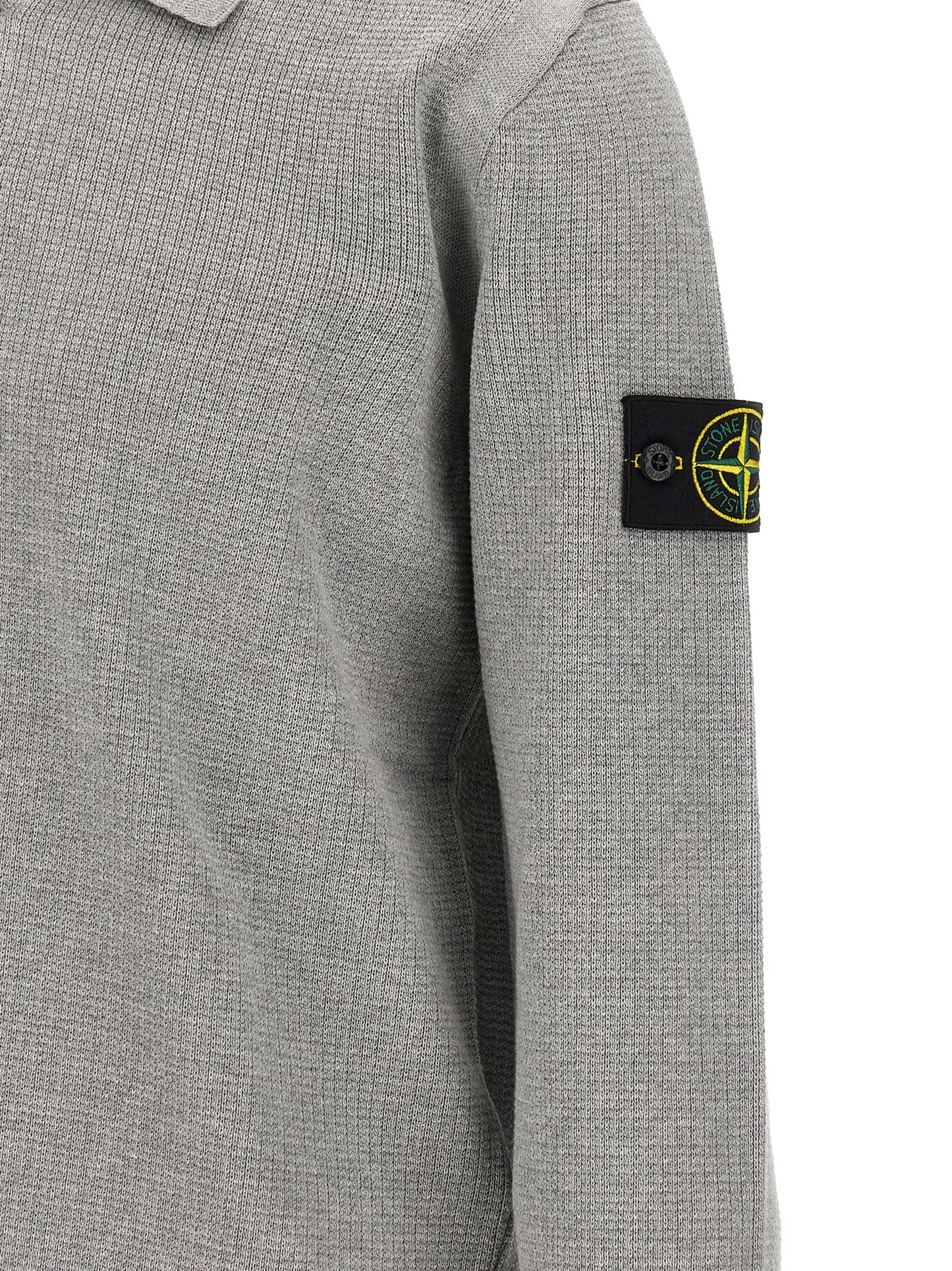 Gray Cotton Polo Shirt