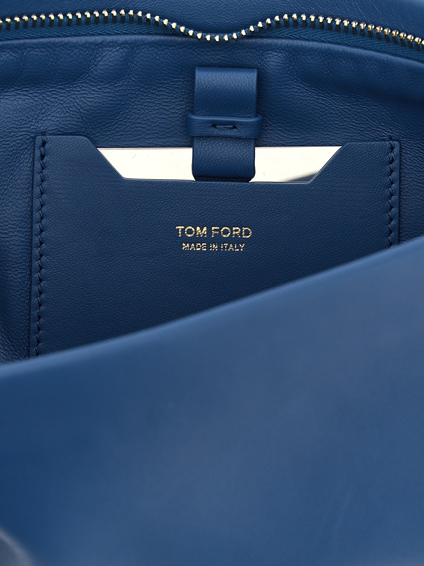 Blue Lambskin Clutch Bag
