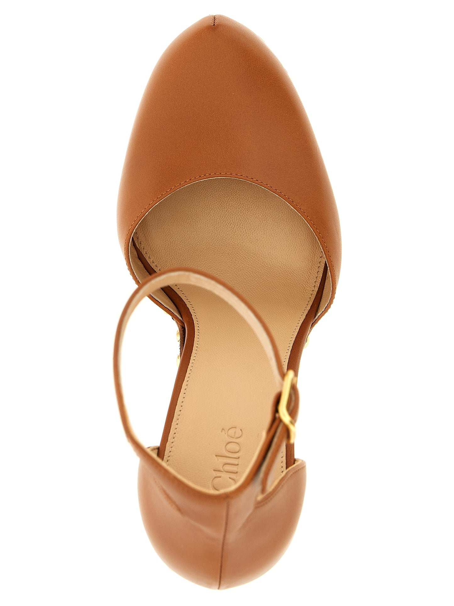 Brown Lamb Leather High Heel Pumps