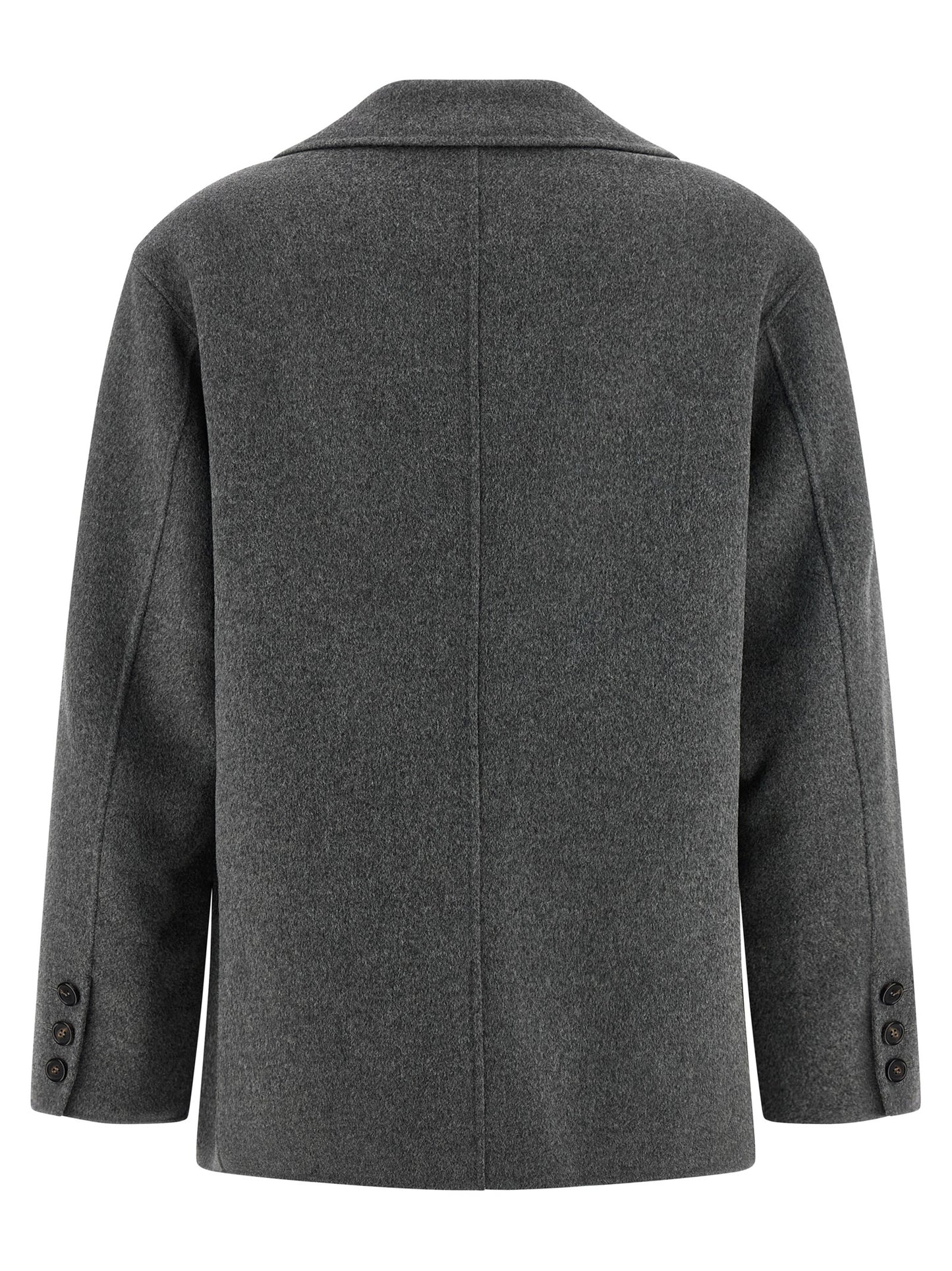 Gray Virgin Wool Blazer