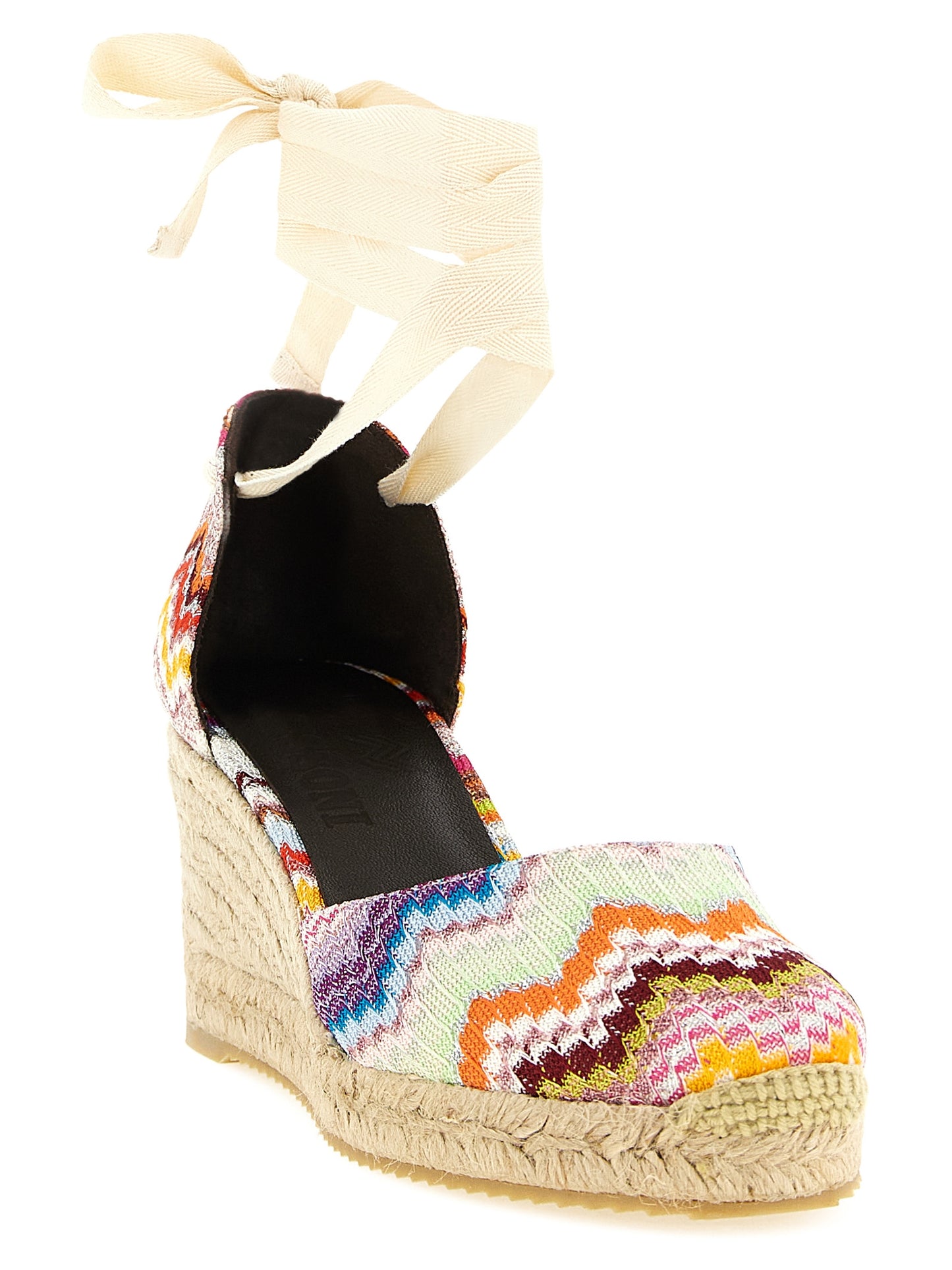 Multicolor Cowhide Wedge Sandals