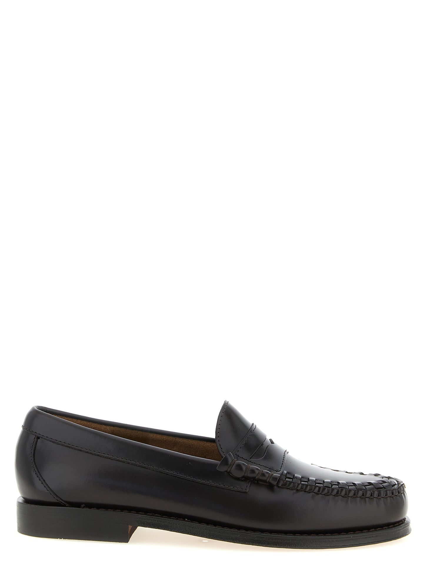Brown Cowhide Slip-On Loafers