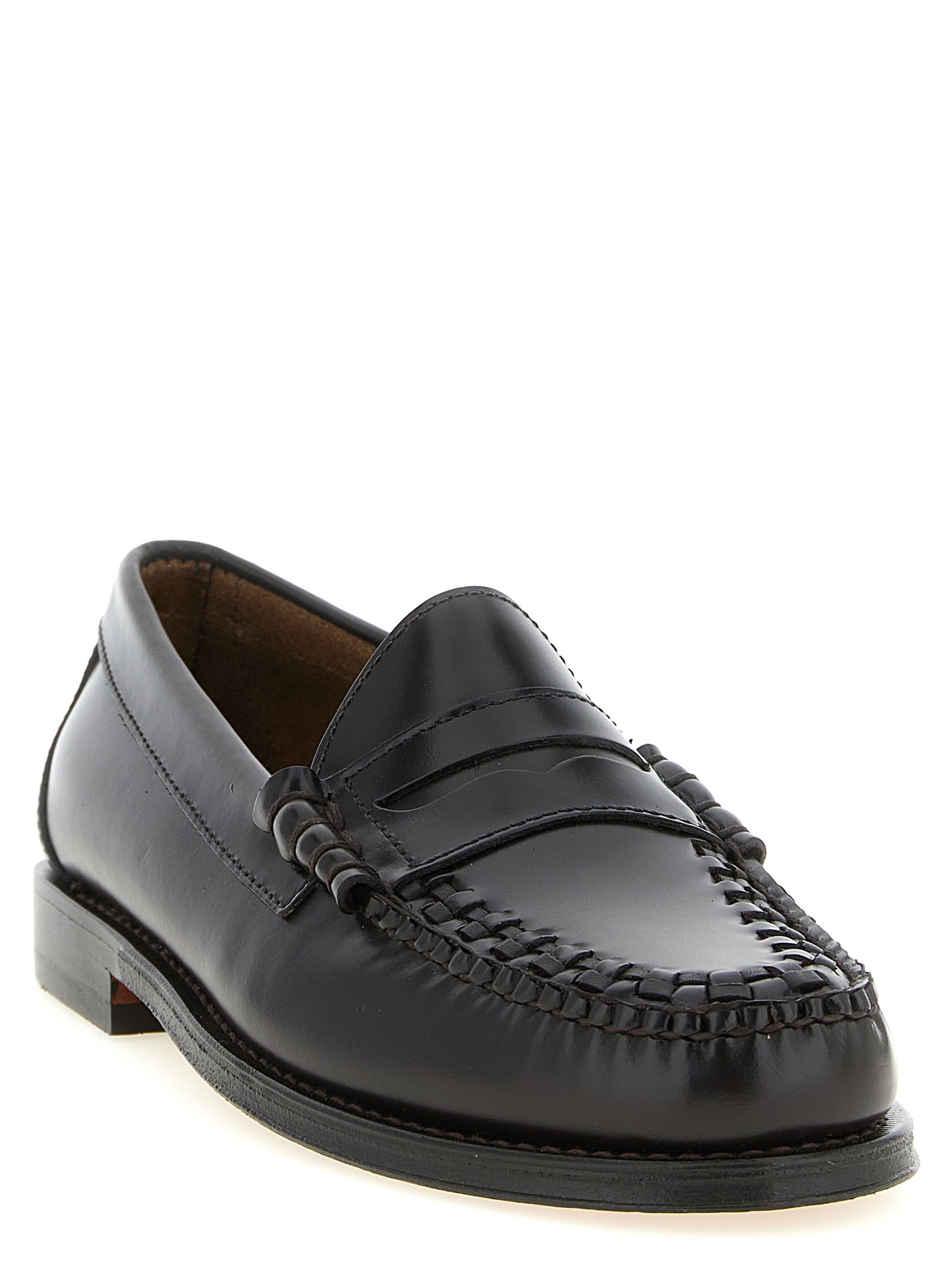 Brown Cowhide Slip-On Loafers