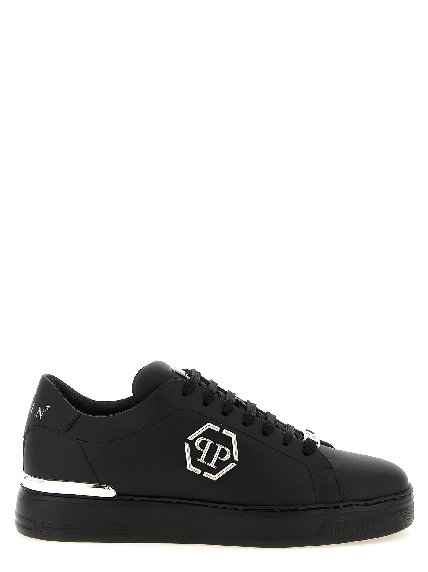 Black Calfskin Low Top Sneakers