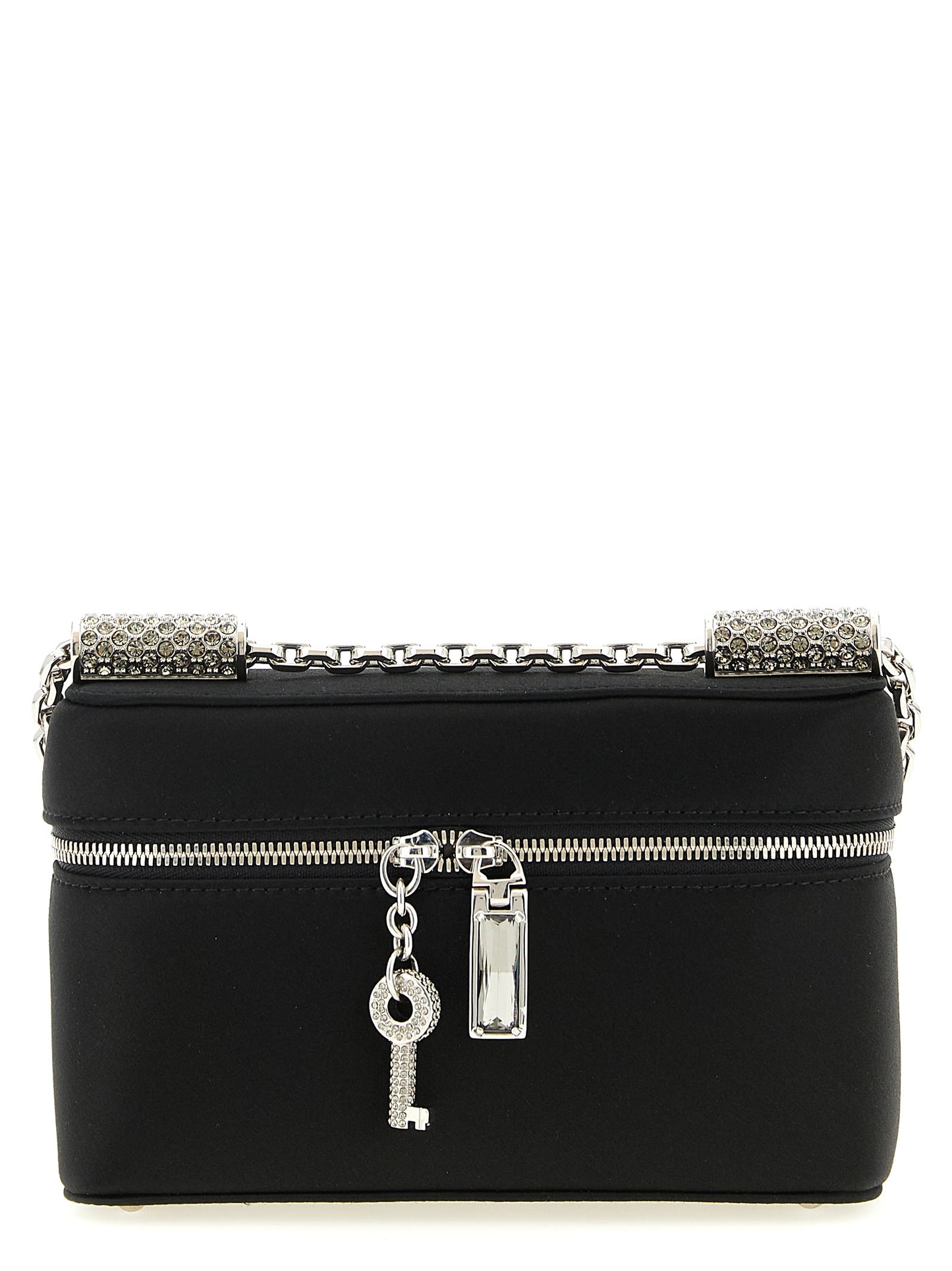 Black Viscose Crossbody Bag