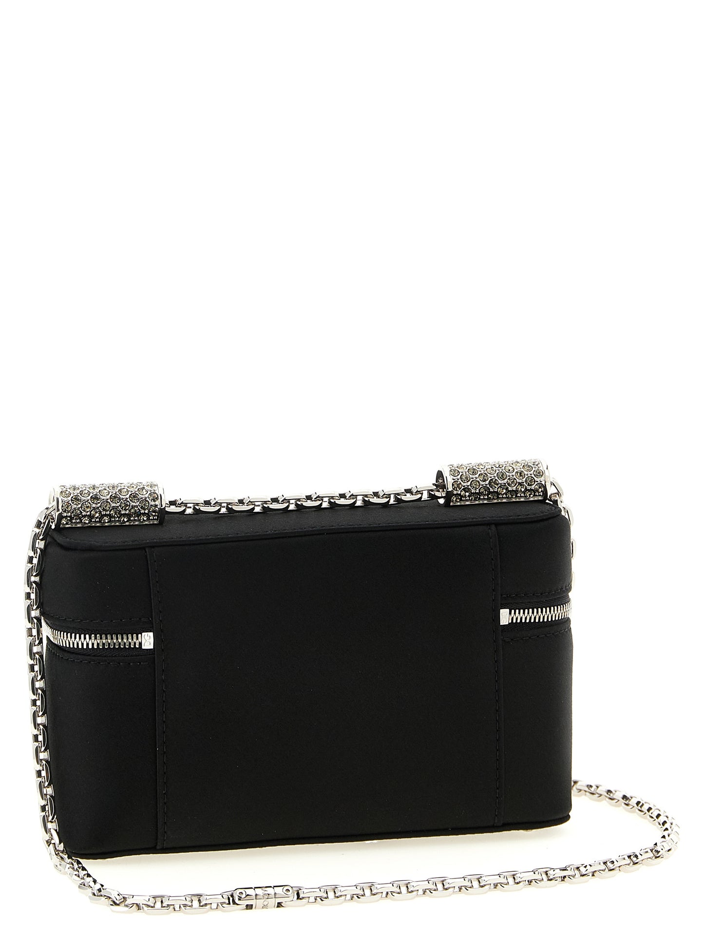 Black Viscose Crossbody Bag