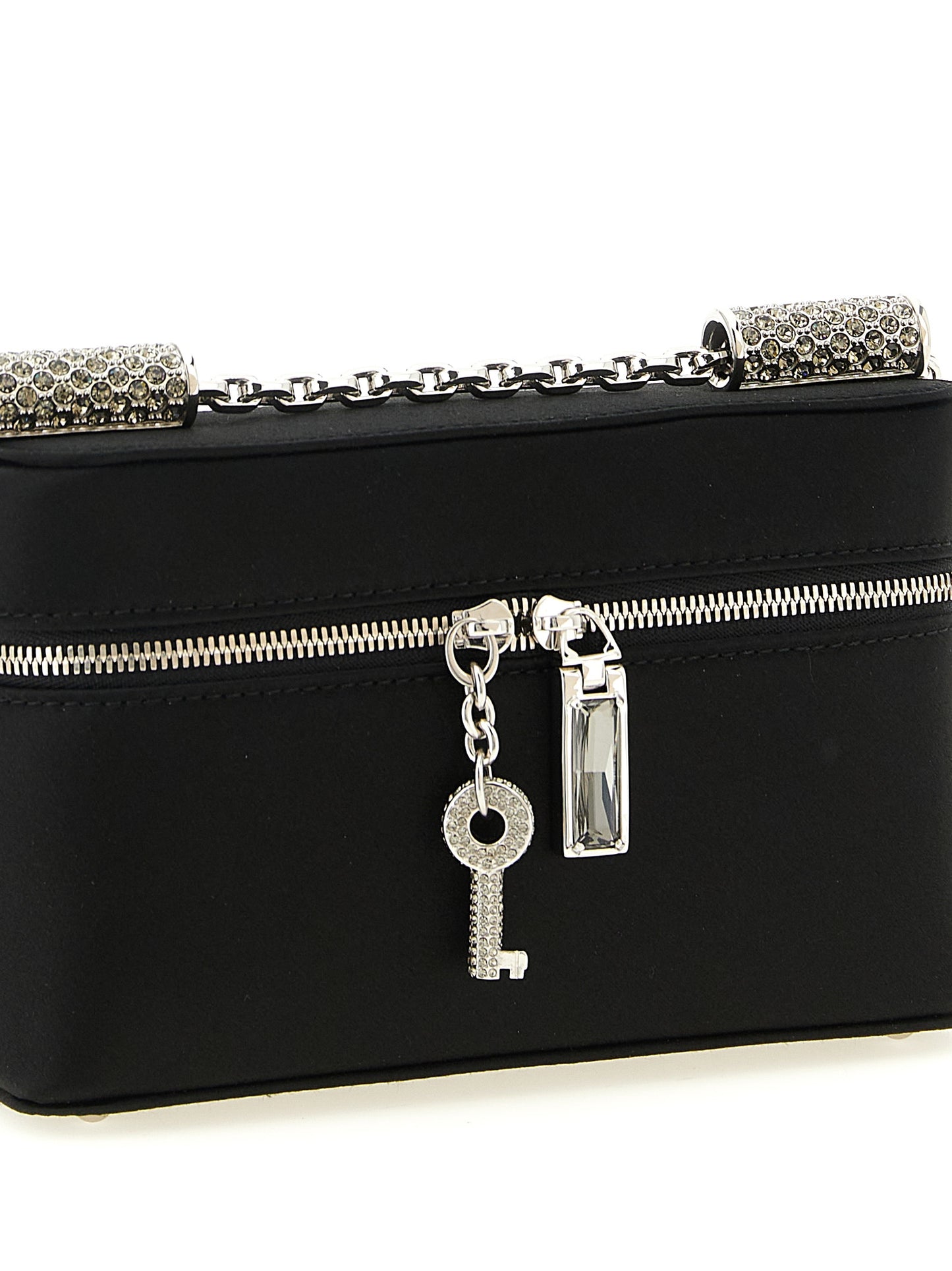 Black Viscose Crossbody Bag