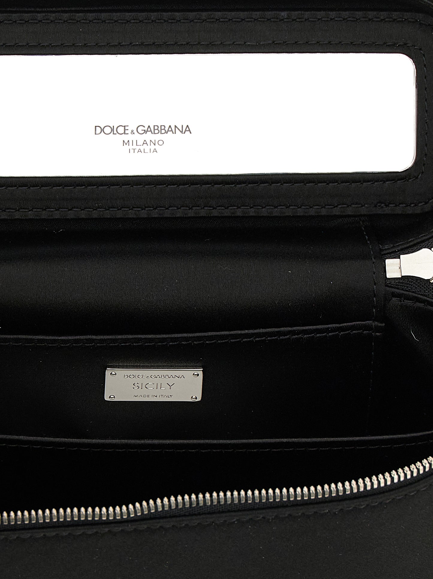 Black Viscose Crossbody Bag