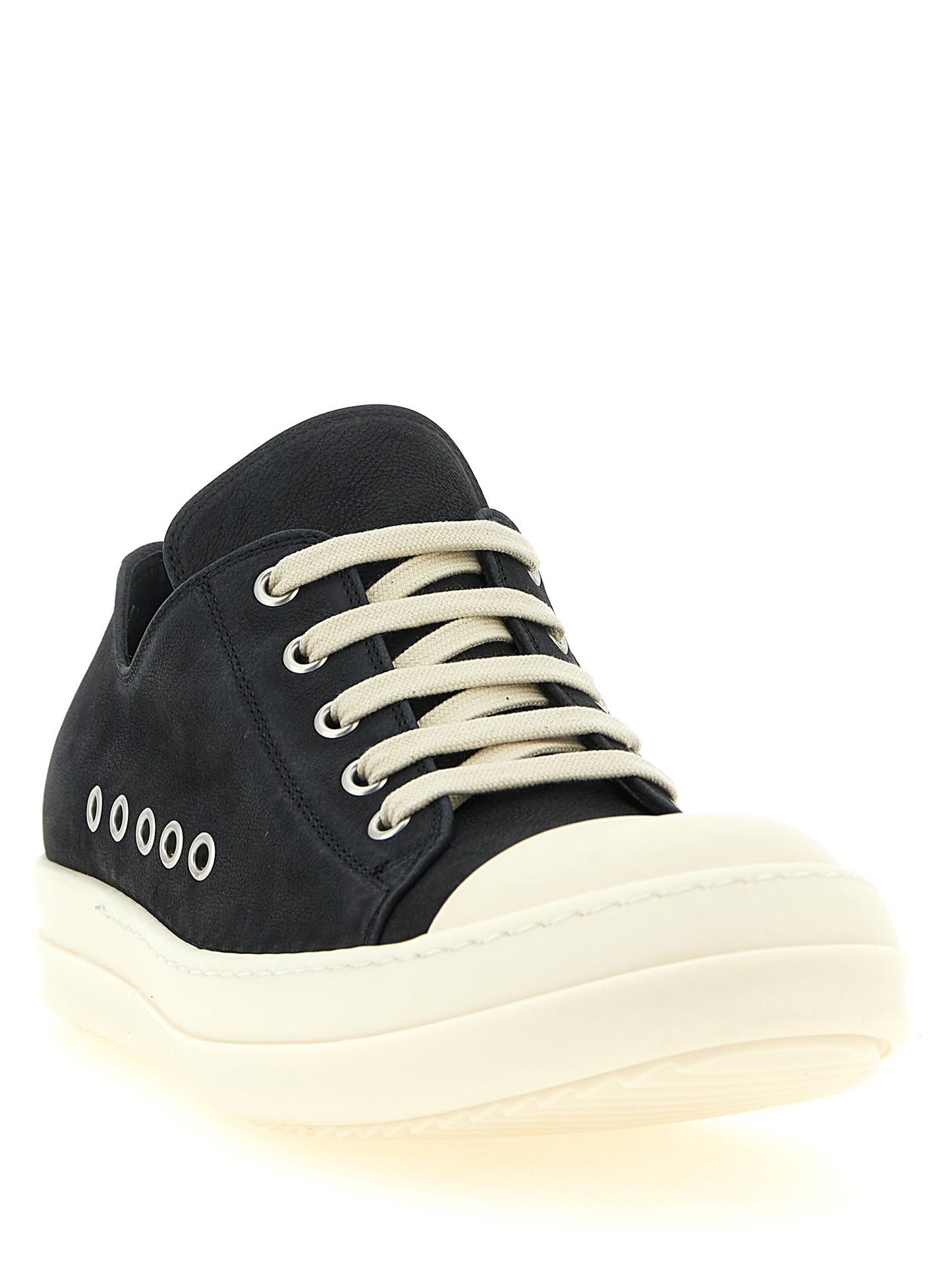 Black Calfskin Low Top Sneakers