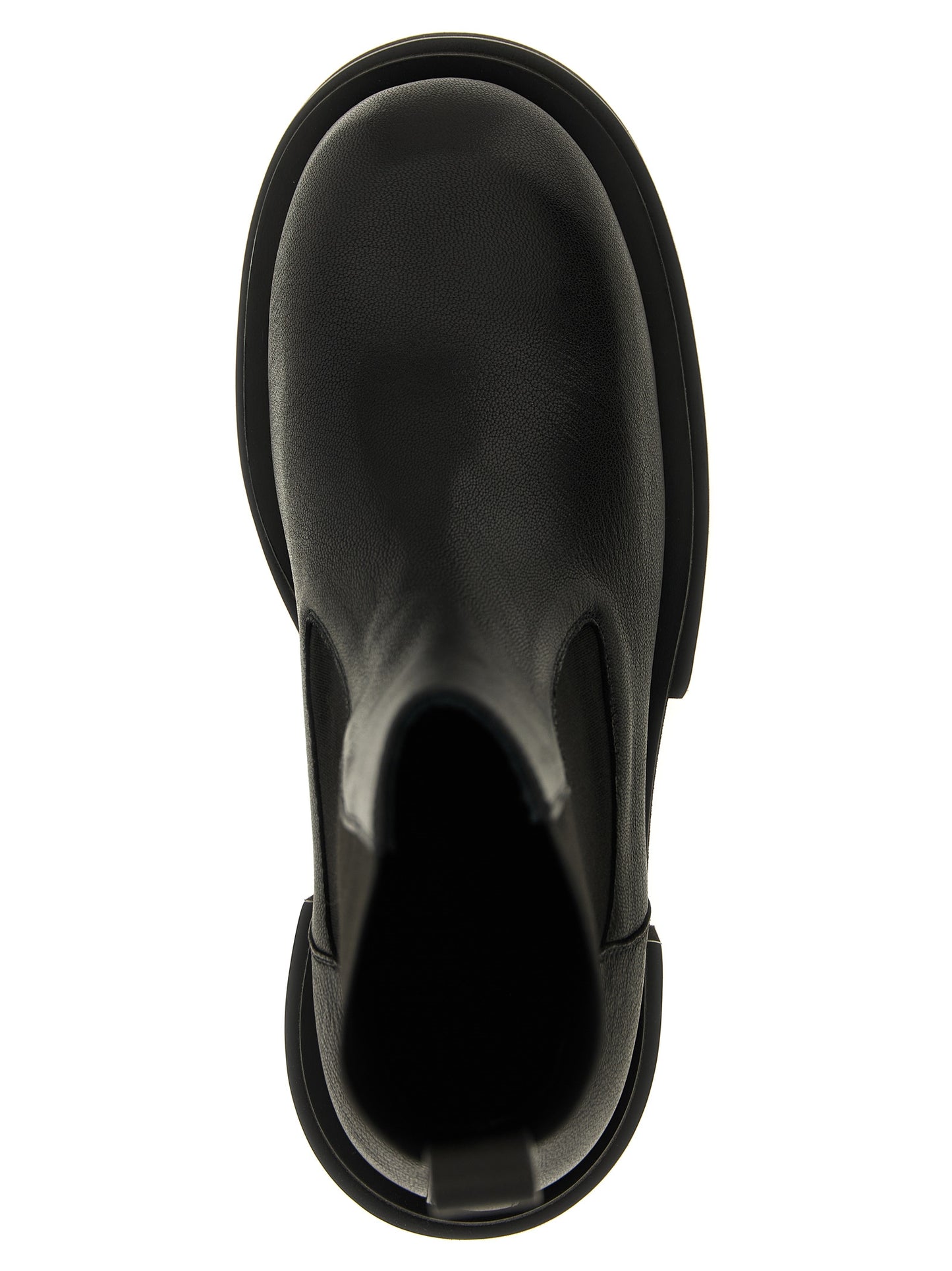 Black Goatskin Ankle Boots
