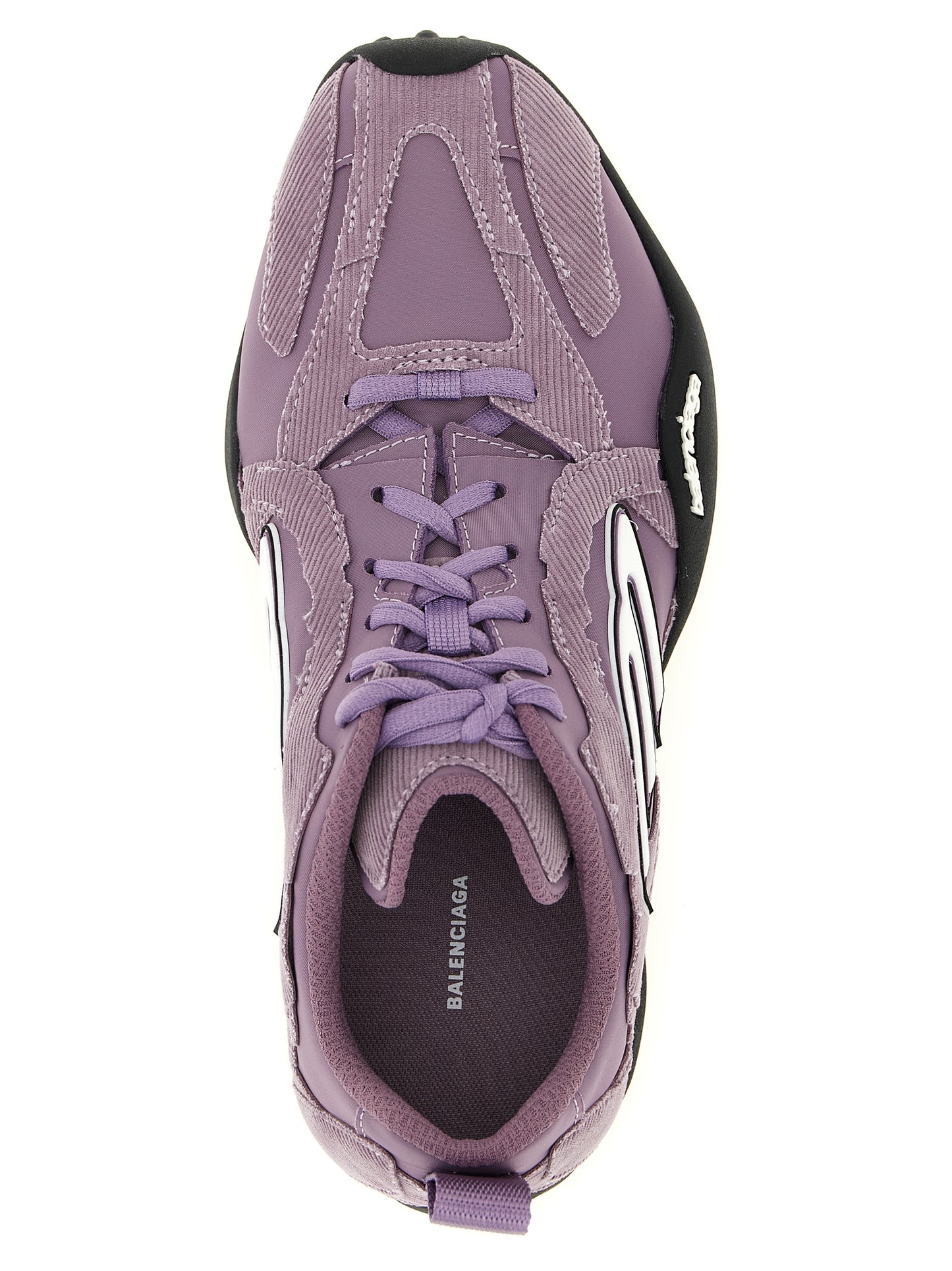 Purple Polyester Athletic Sneakers