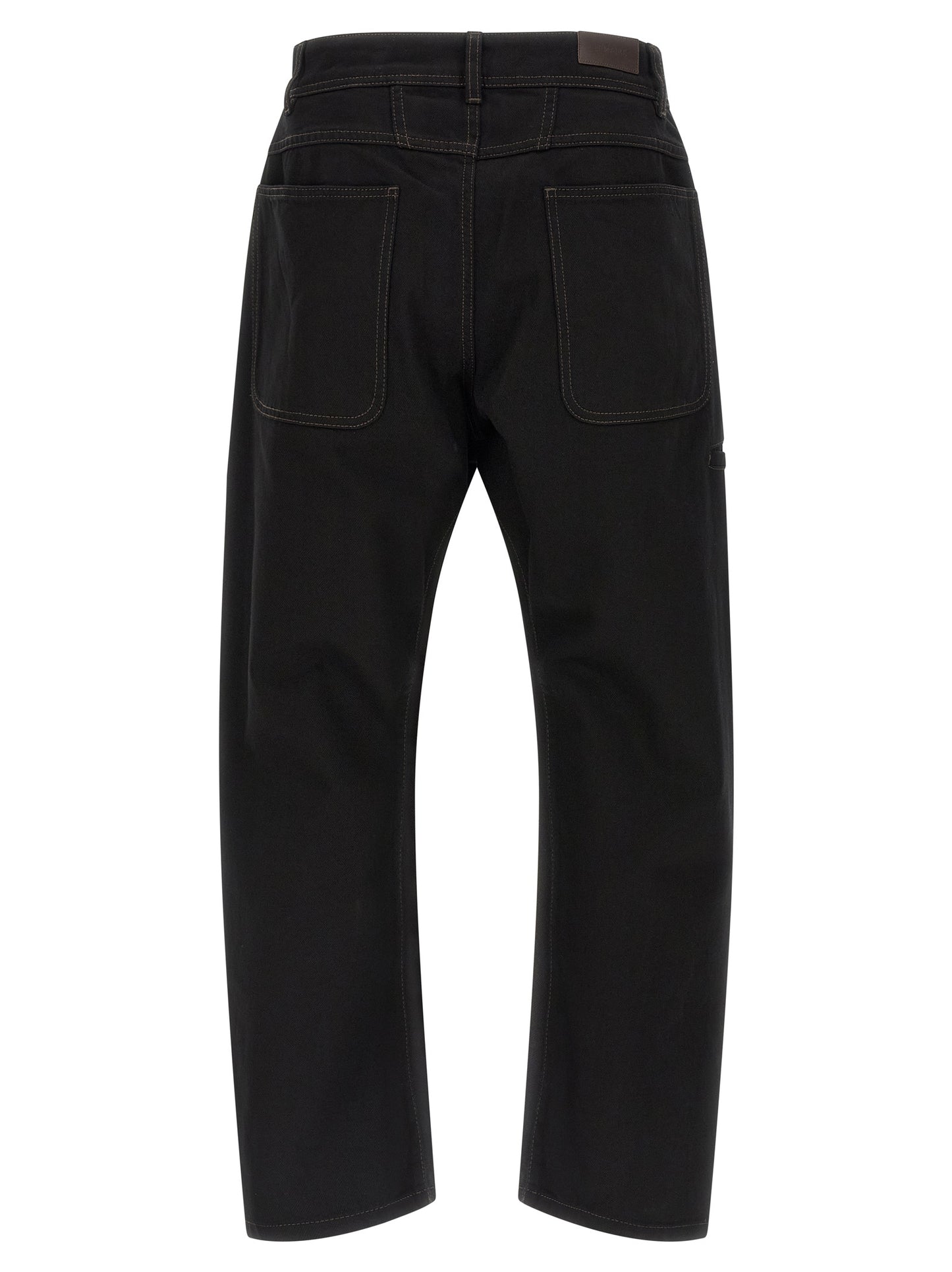 Black Cotton Relaxed Fit Jeans