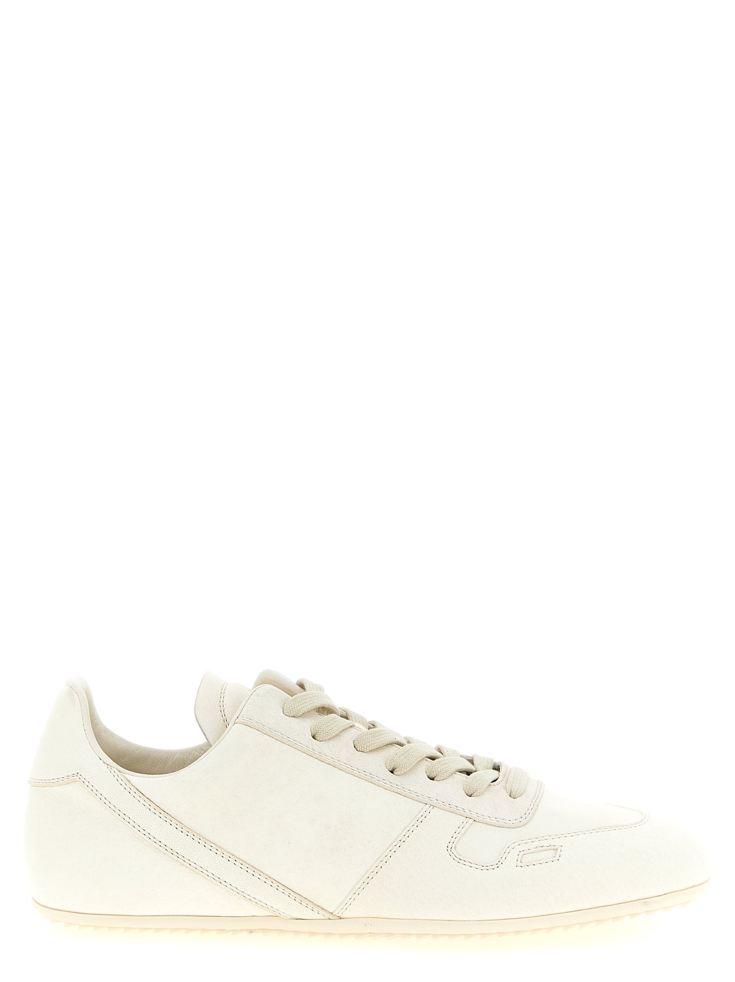 White Lamb Leather Low Top Sneakers