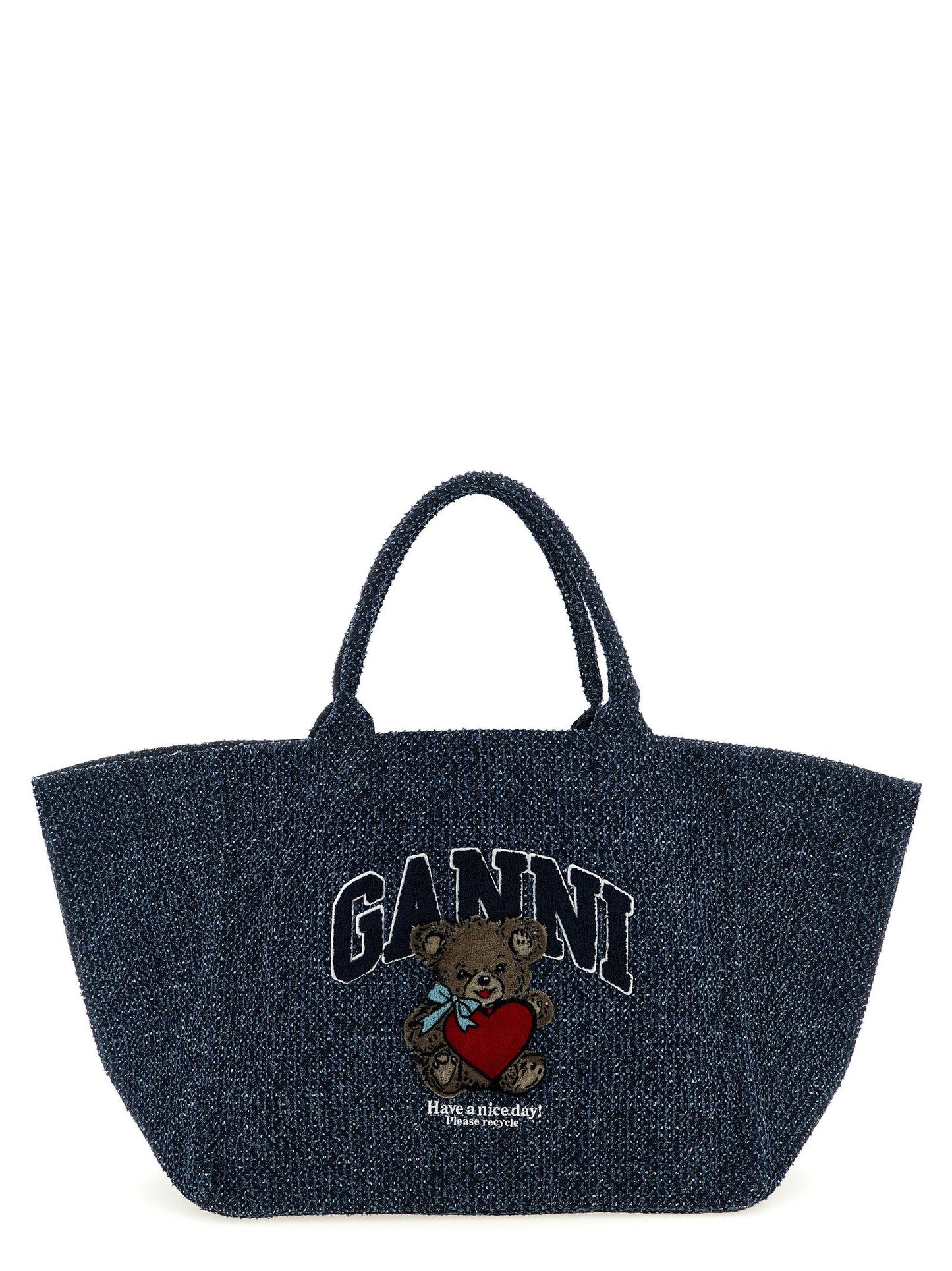 Blue Organic Cotton Tote Bag