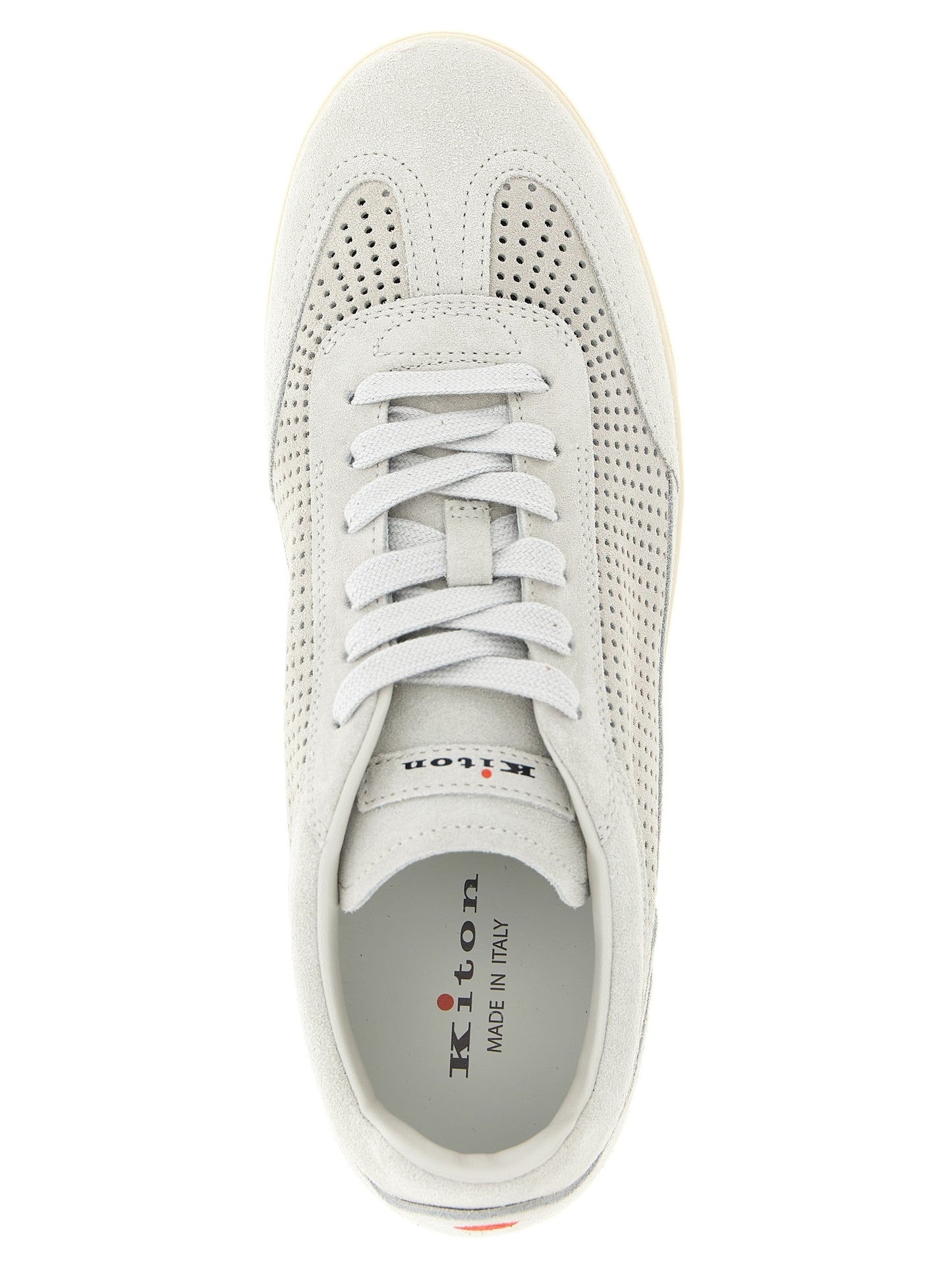 Gray Calfskin Low Top Sneakers