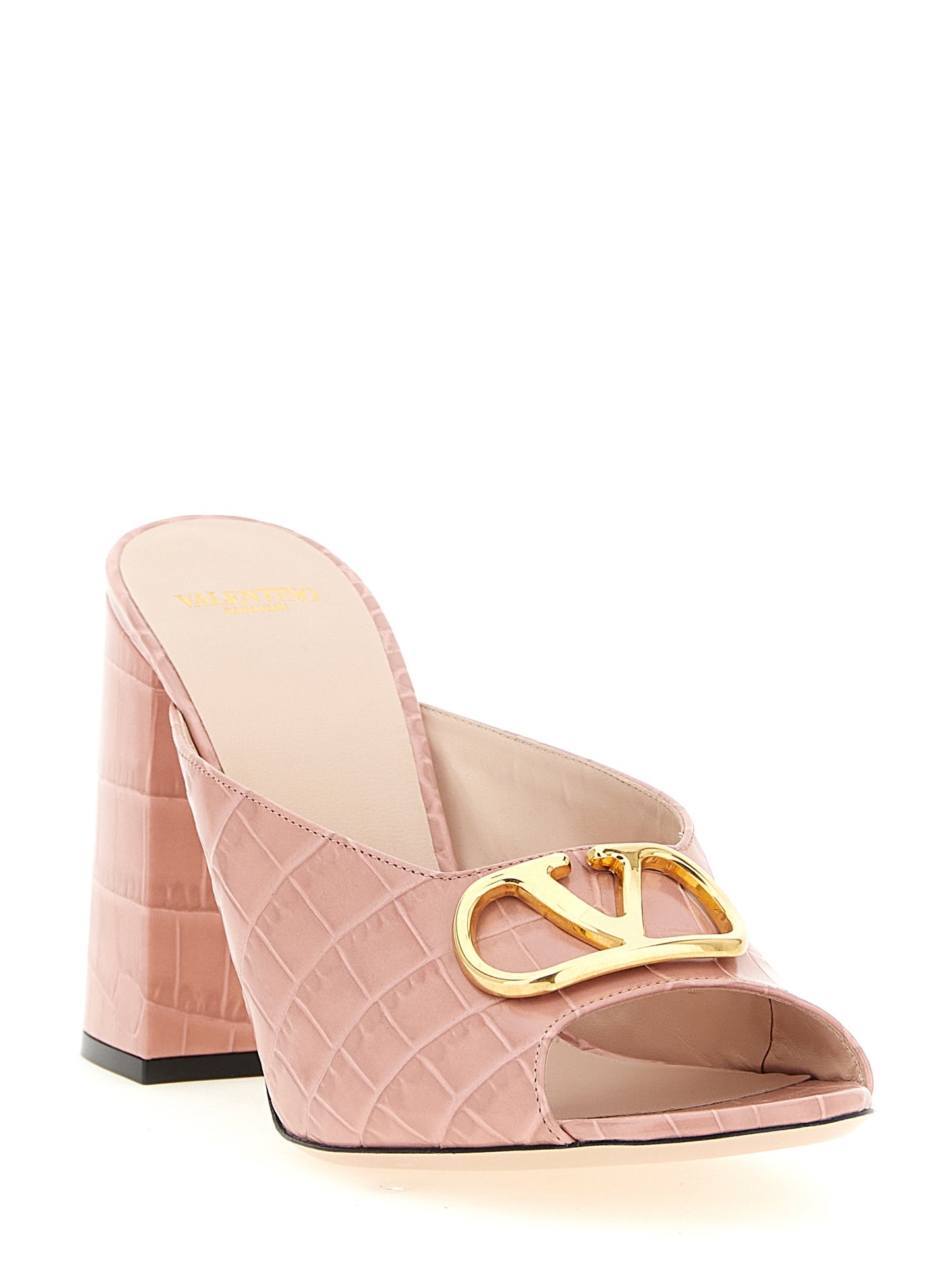 Multicolor Calfskin Stiletto Heel Sandals