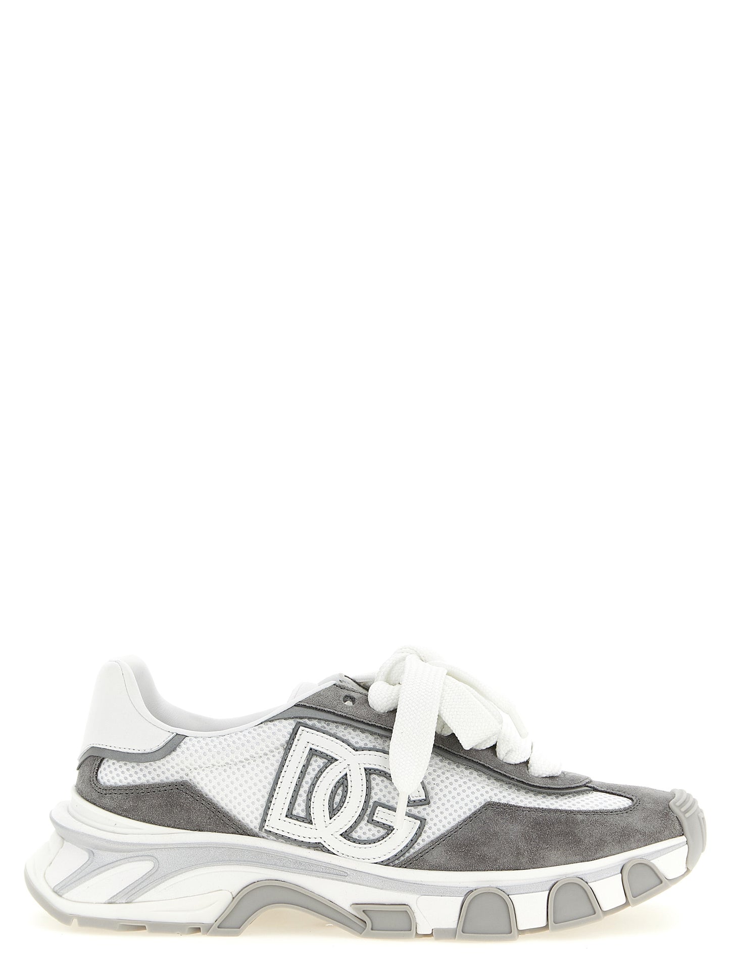 Gray Polyester Athletic Sneakers