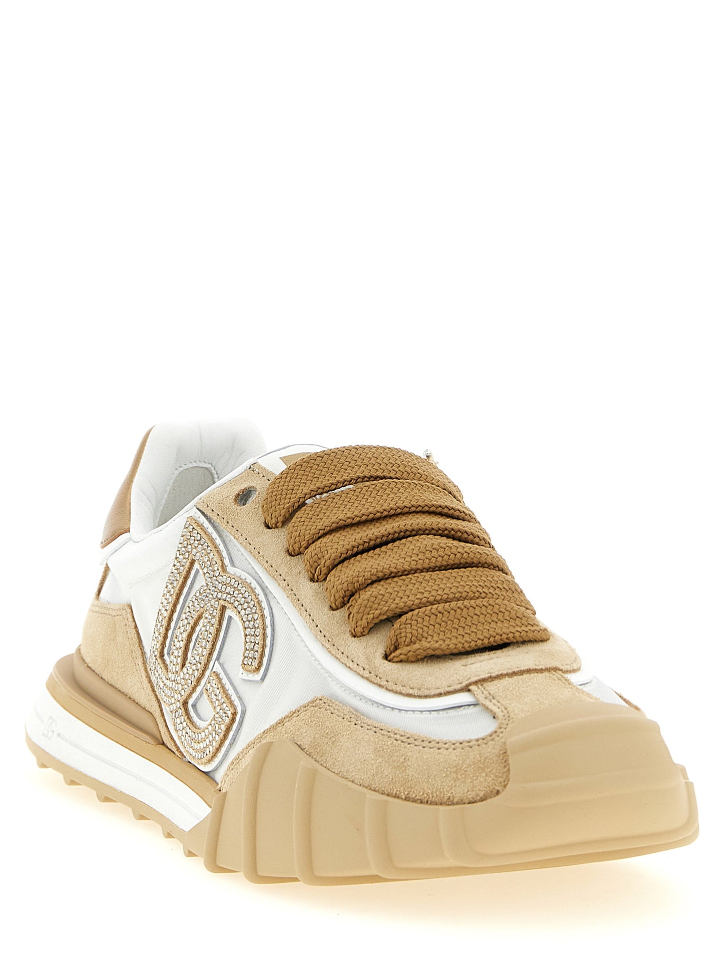 Beige Calfskin Athletic Sneakers