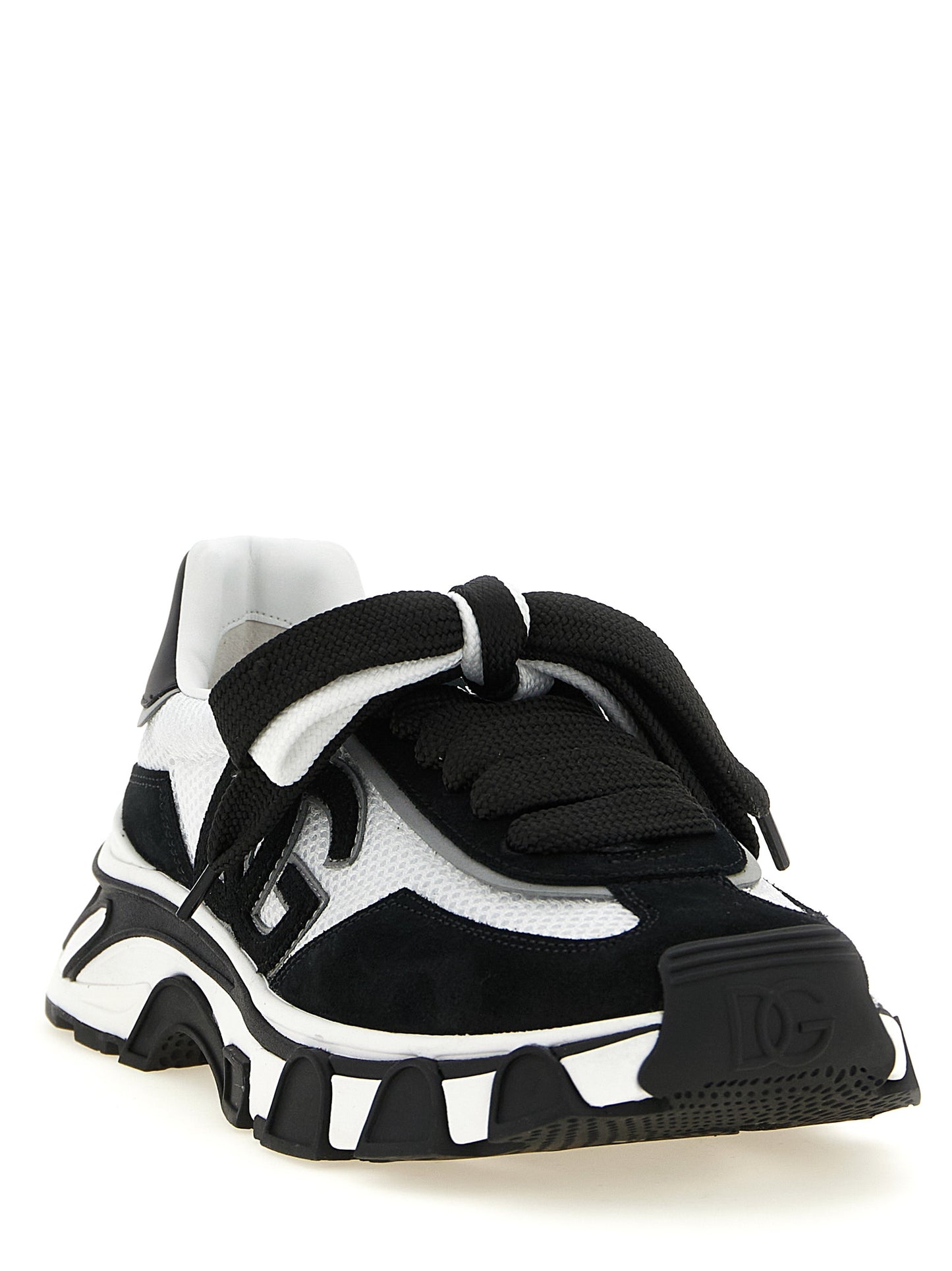 Bicolor Polyester Athletic Sneakers