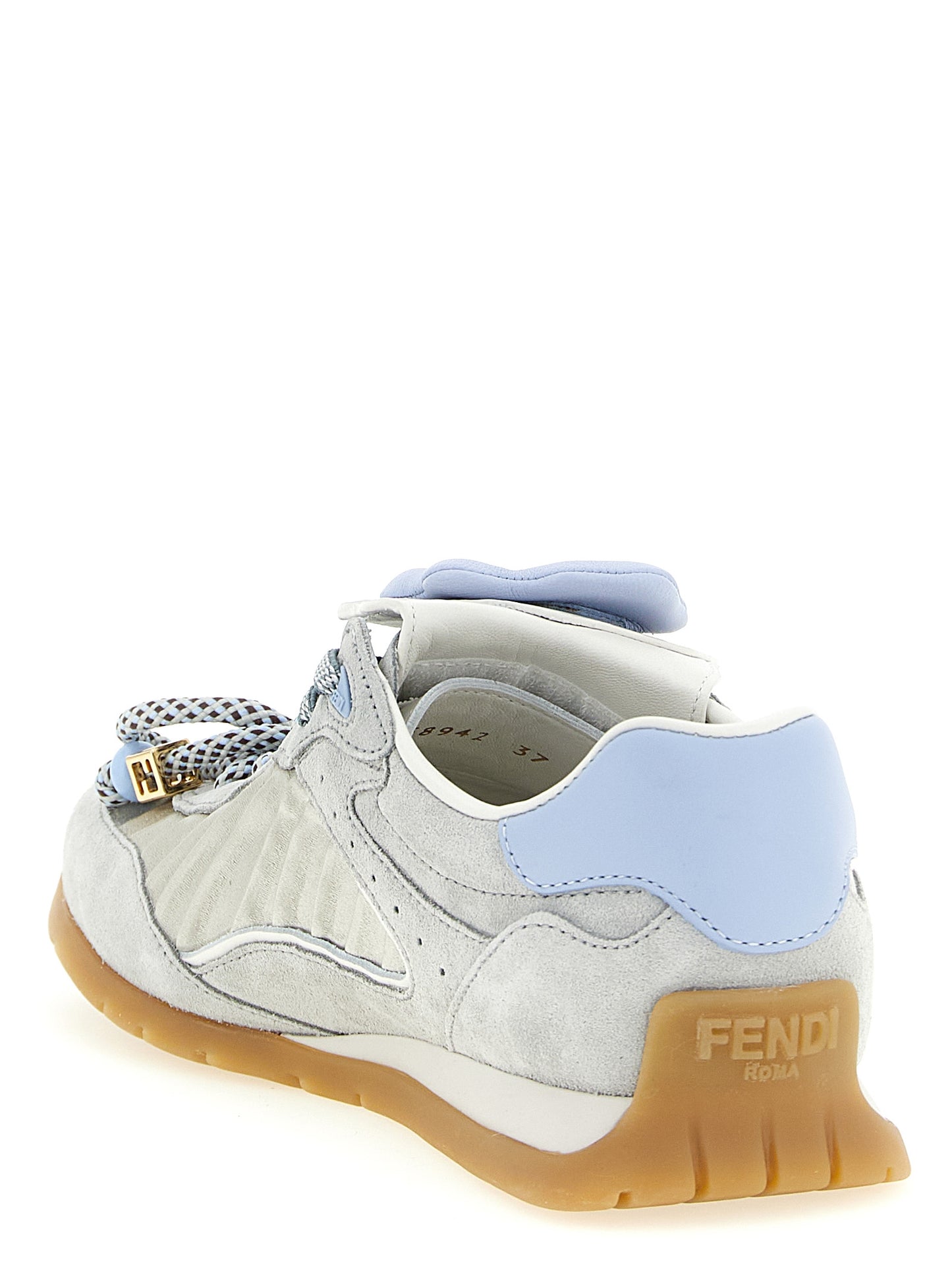 Gray Calfskin Athletic Sneakers