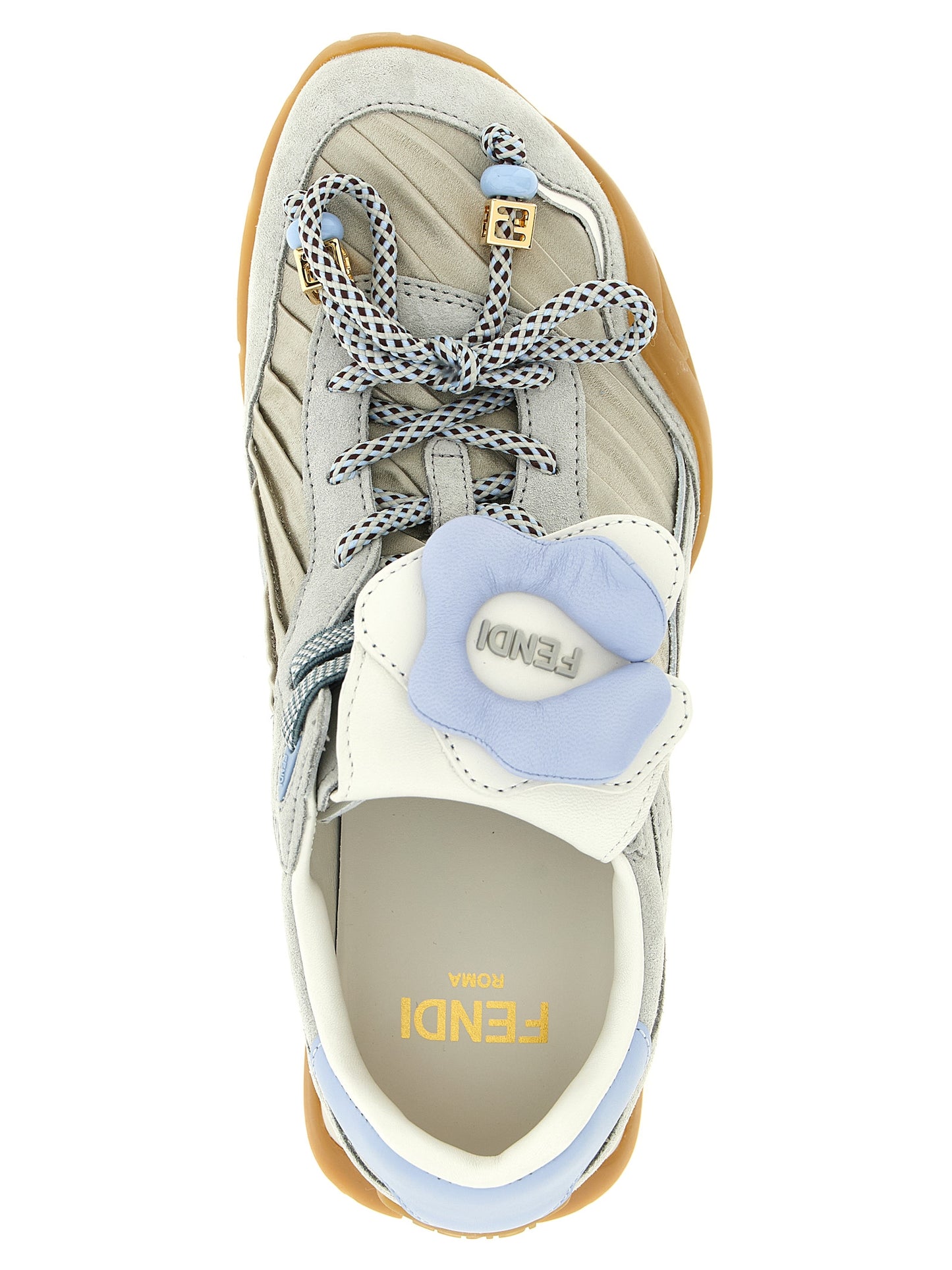 Gray Calfskin Athletic Sneakers