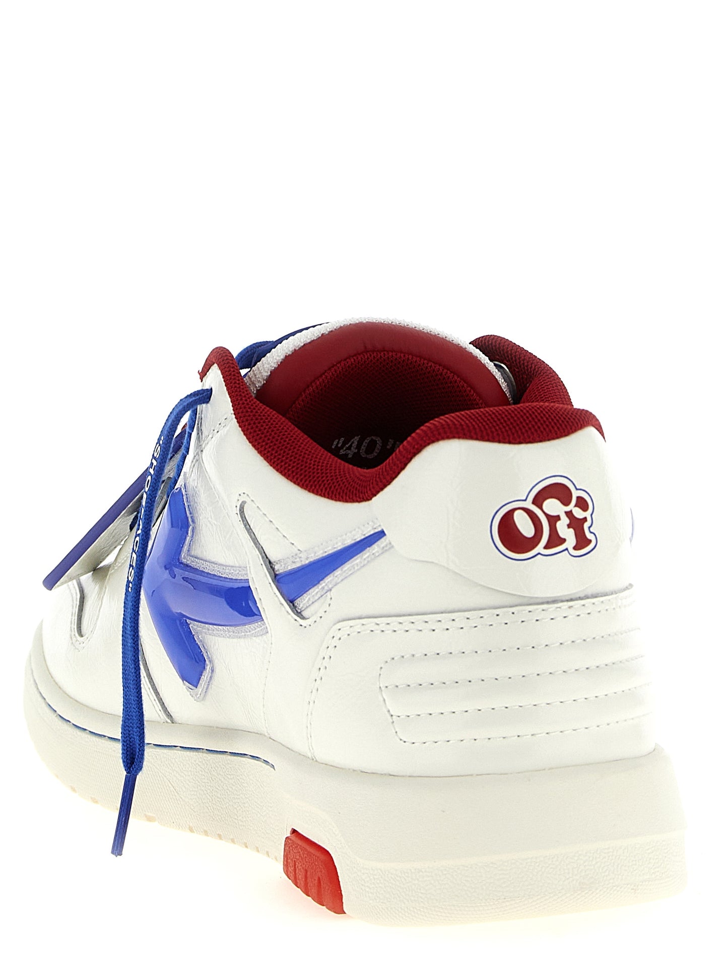 Blue Leather Athletic Sneakers