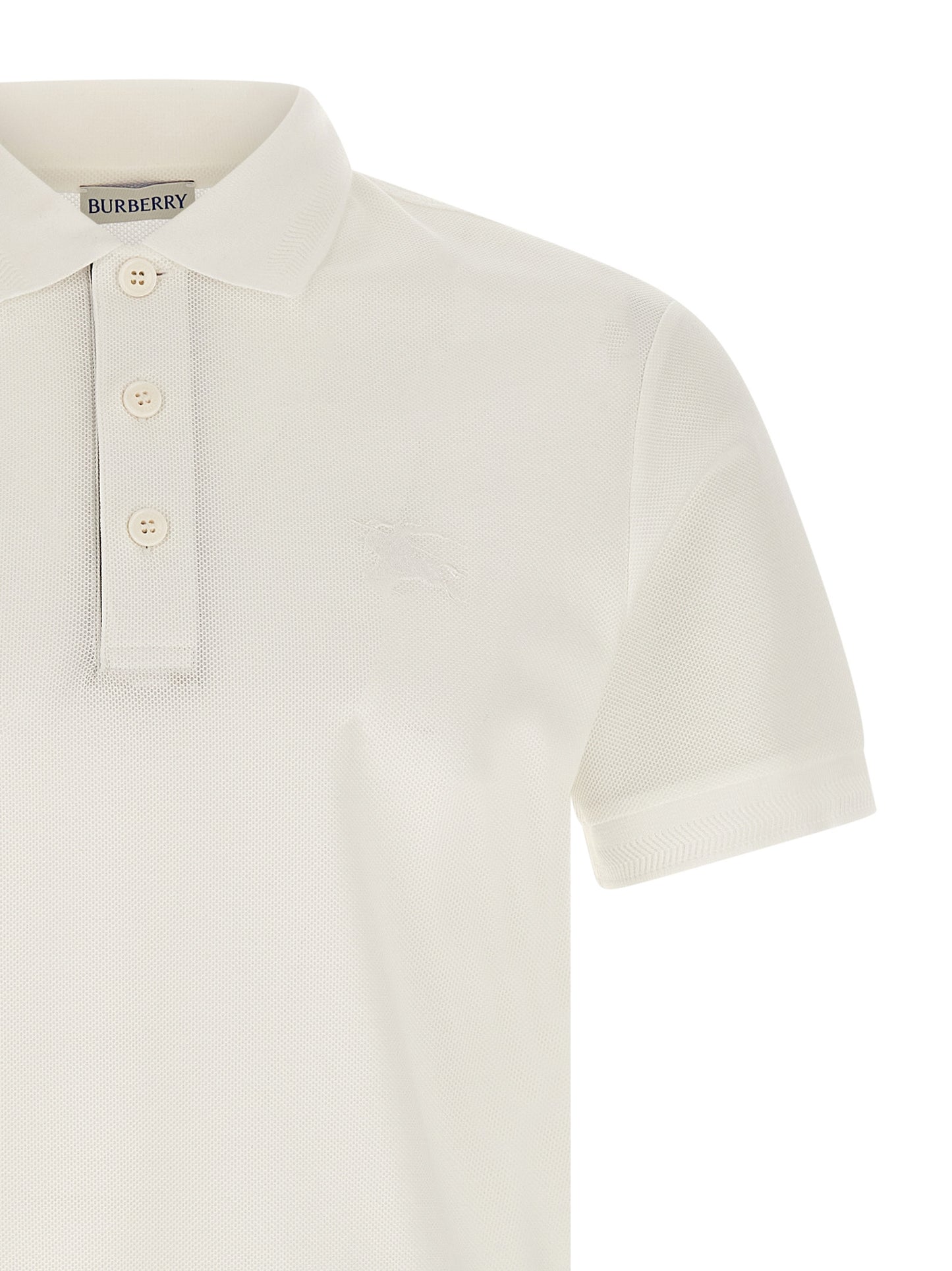 White Cotton Polo Shirt