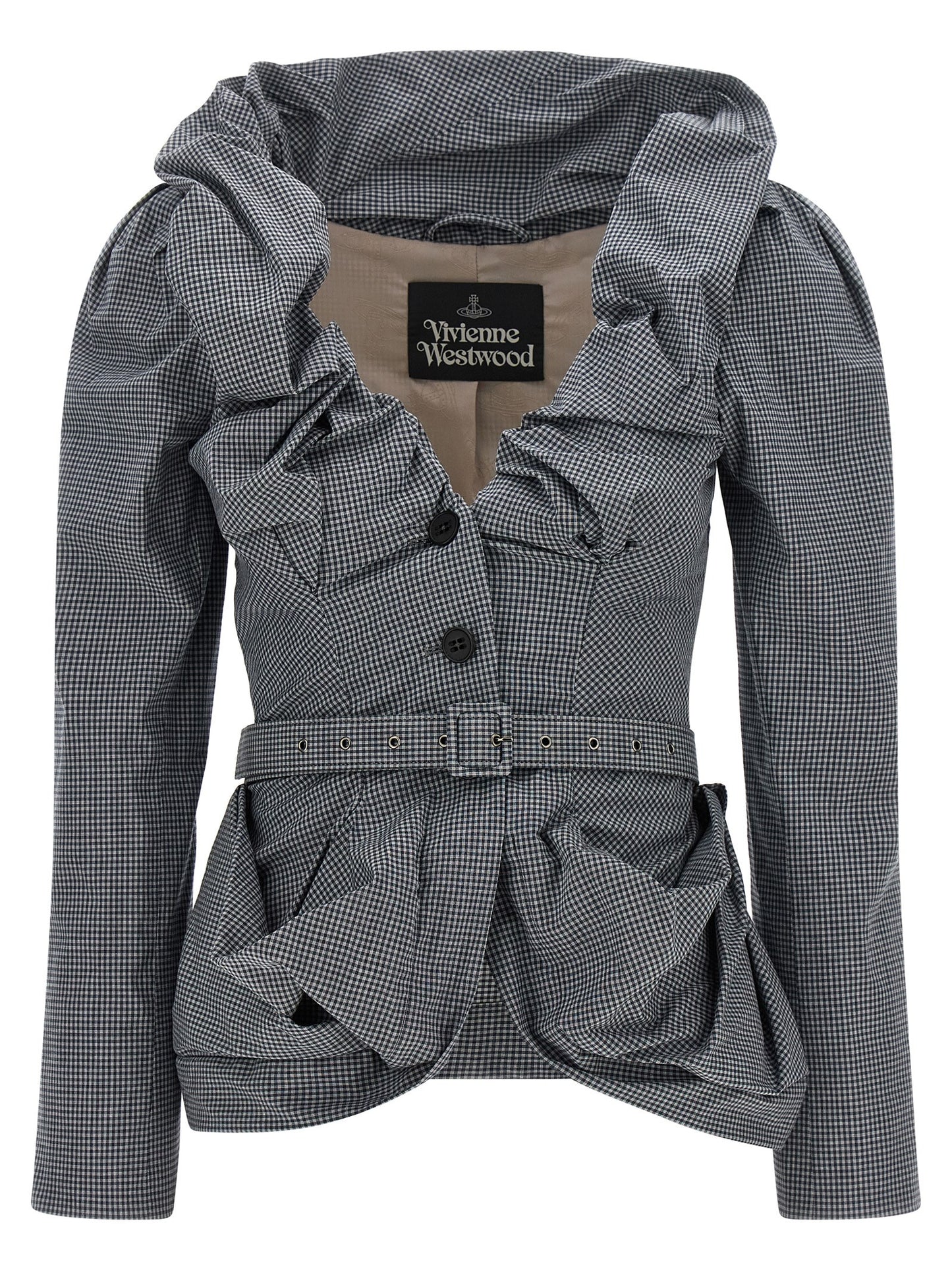 Gray Cotton Blazer