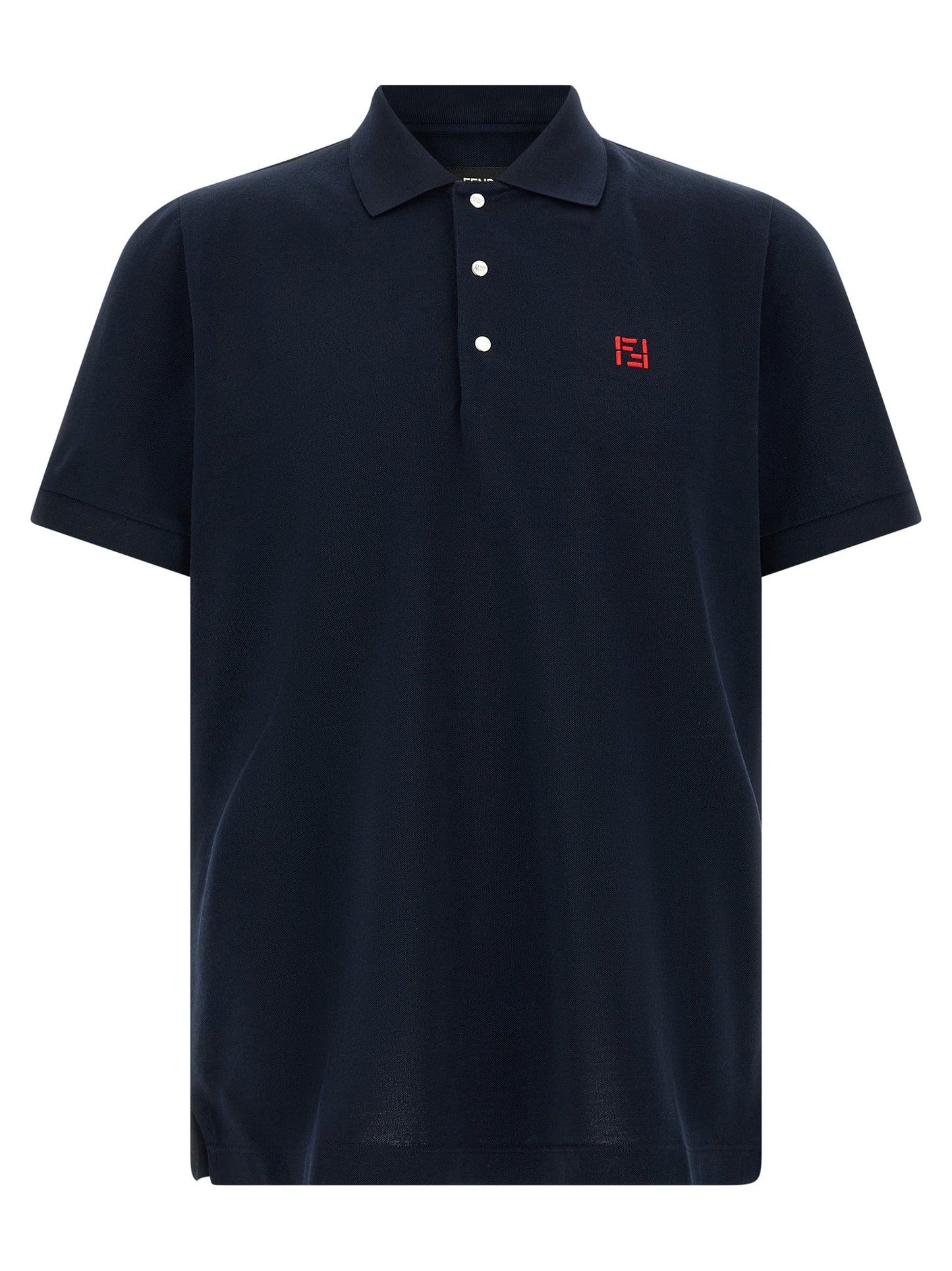 Blue Cotton Polo Shirt