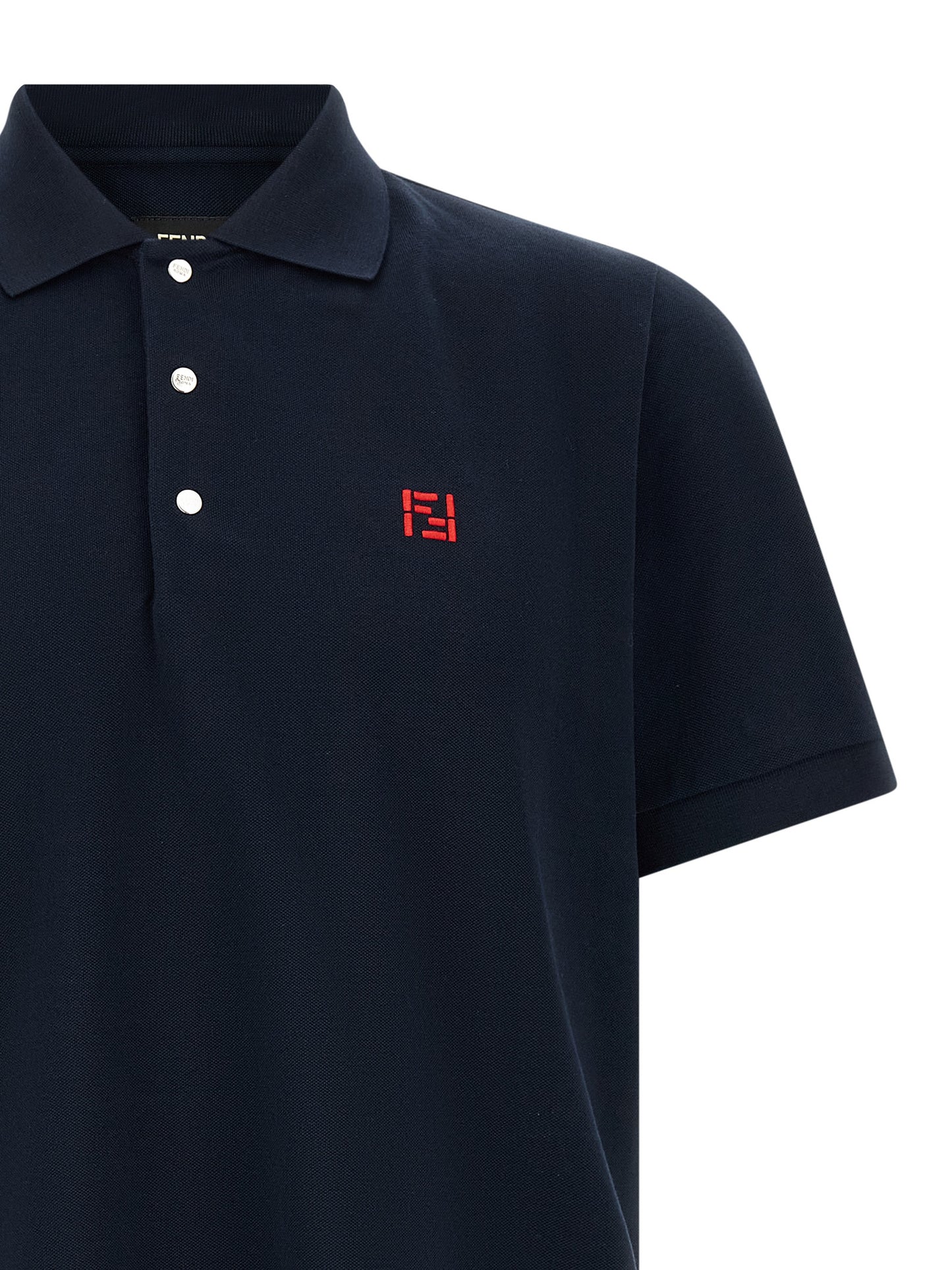 Blue Cotton Polo Shirt