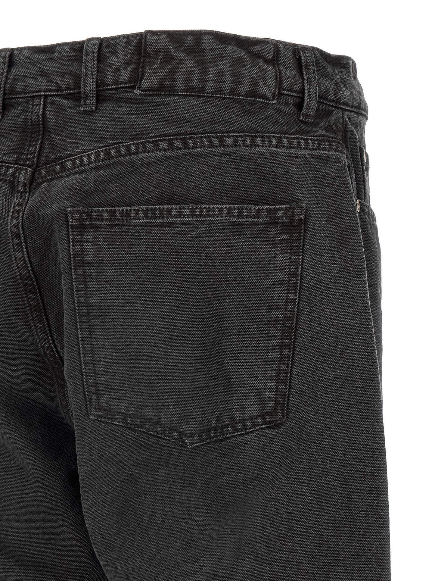 Gray Organic Cotton Straight-Leg Jeans