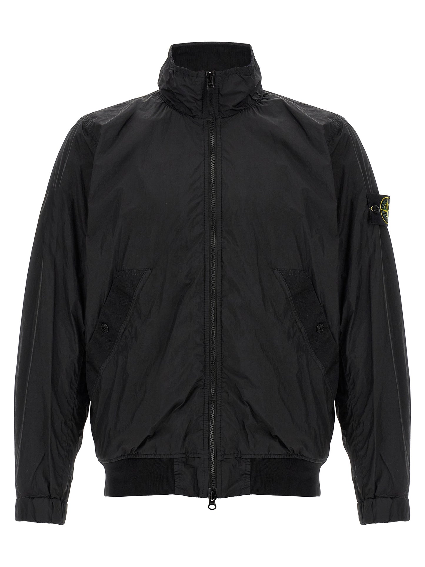Black Polyamide Full-Length Jacket