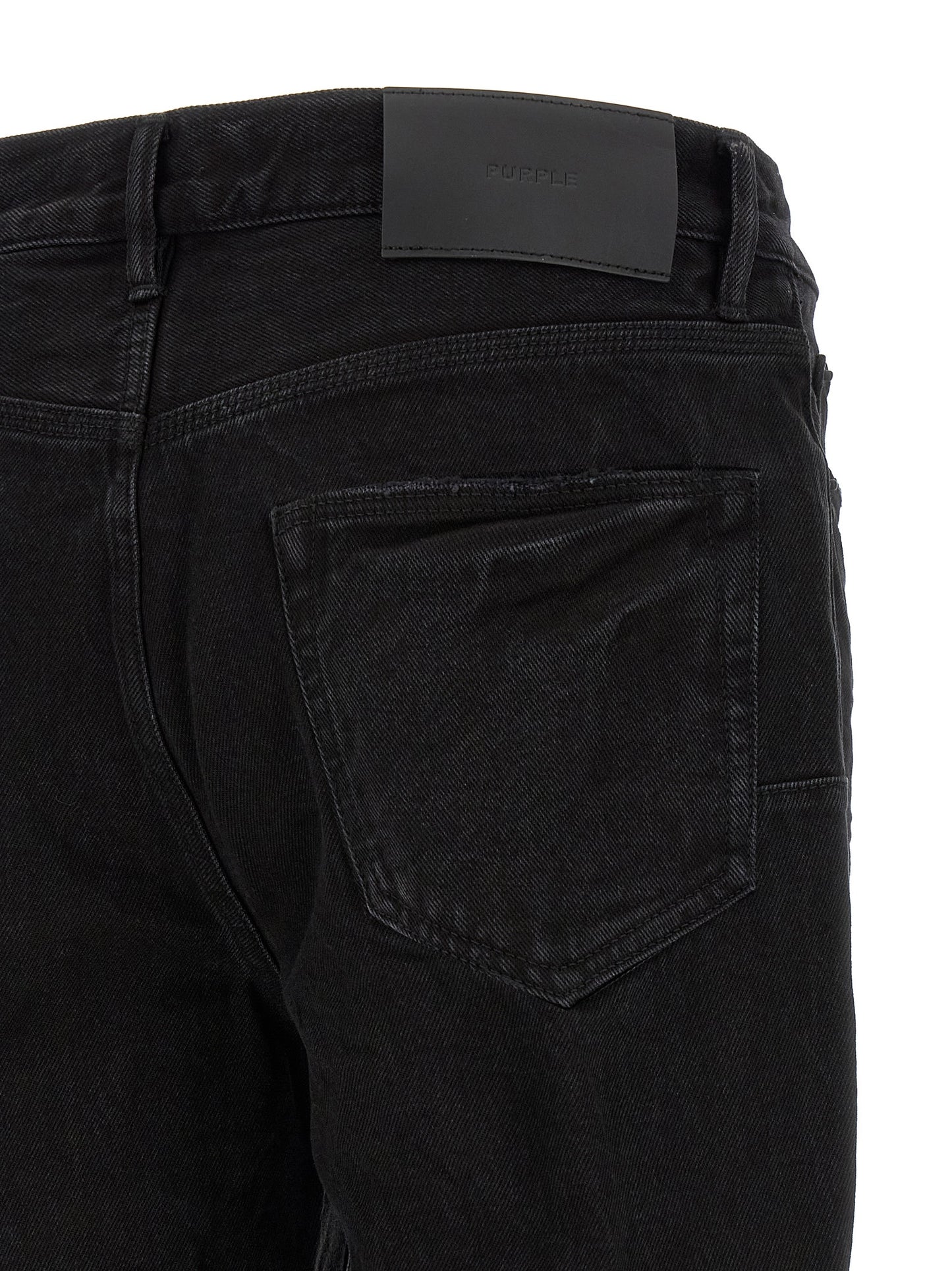 Black Cotton Flared Jeans