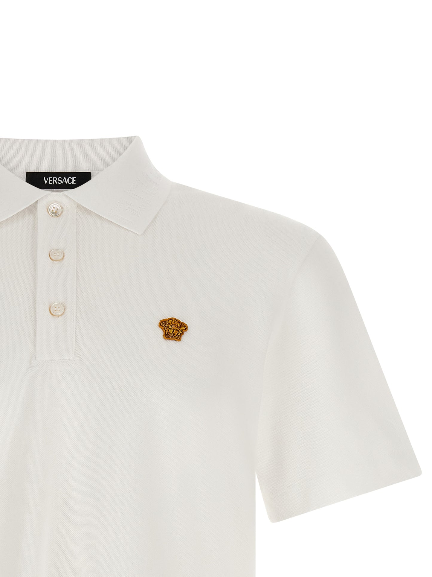 White Cotton Polo Shirt