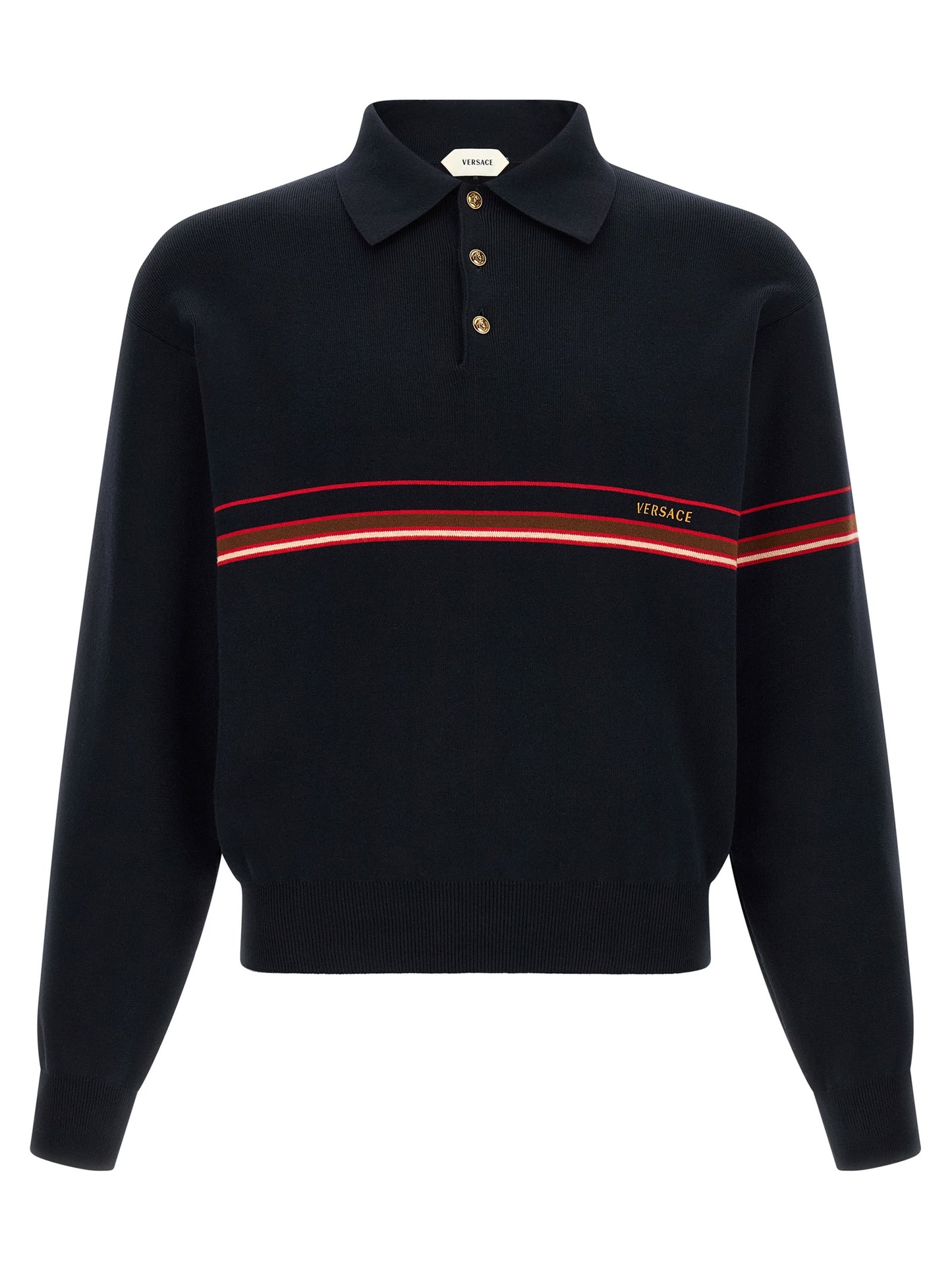 Blue Cotton Polo Shirt