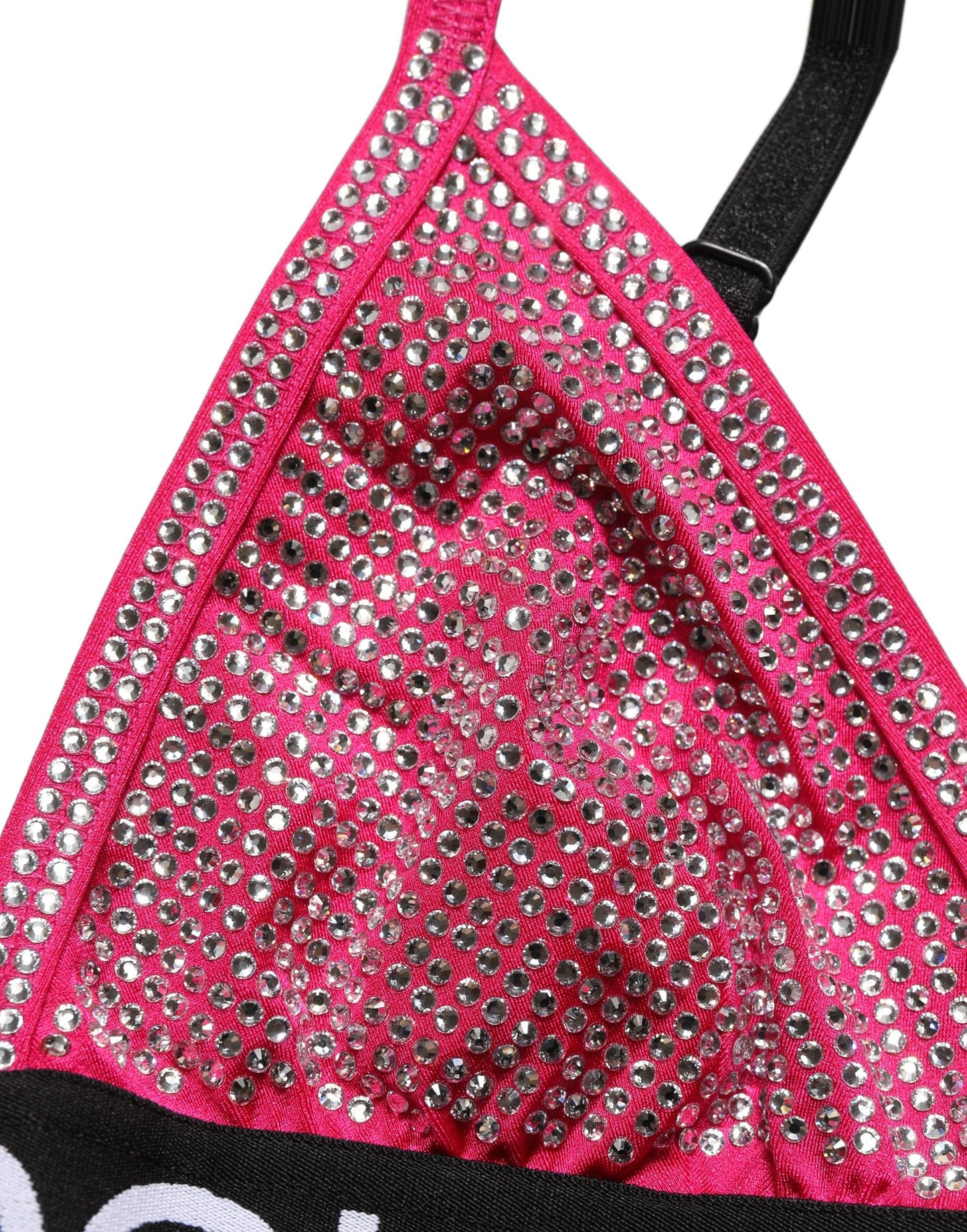 Pink Crystal Embellished Bralette Crop Top