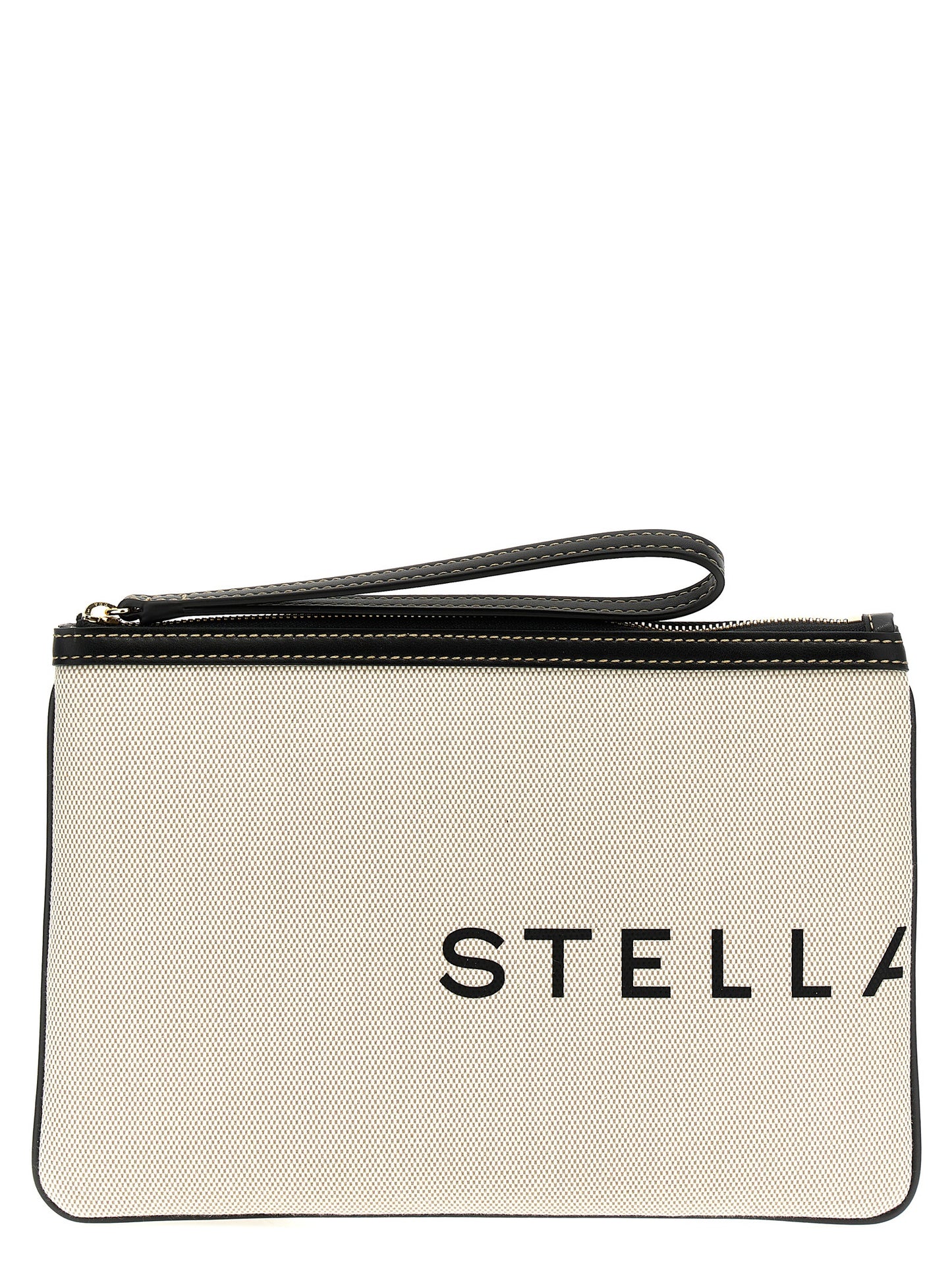 Beige Cotton Clutch Bag