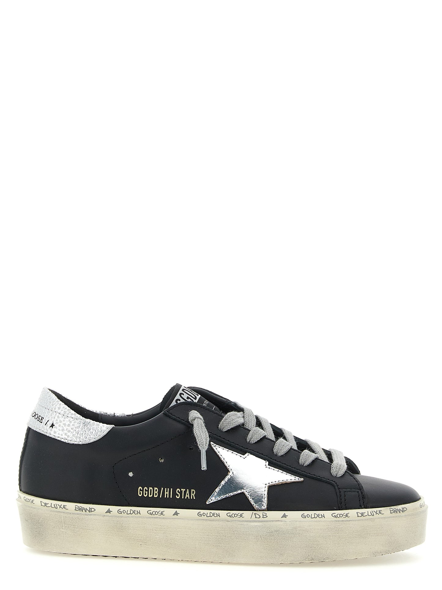 Black Cowhide Chunky Sneakers
