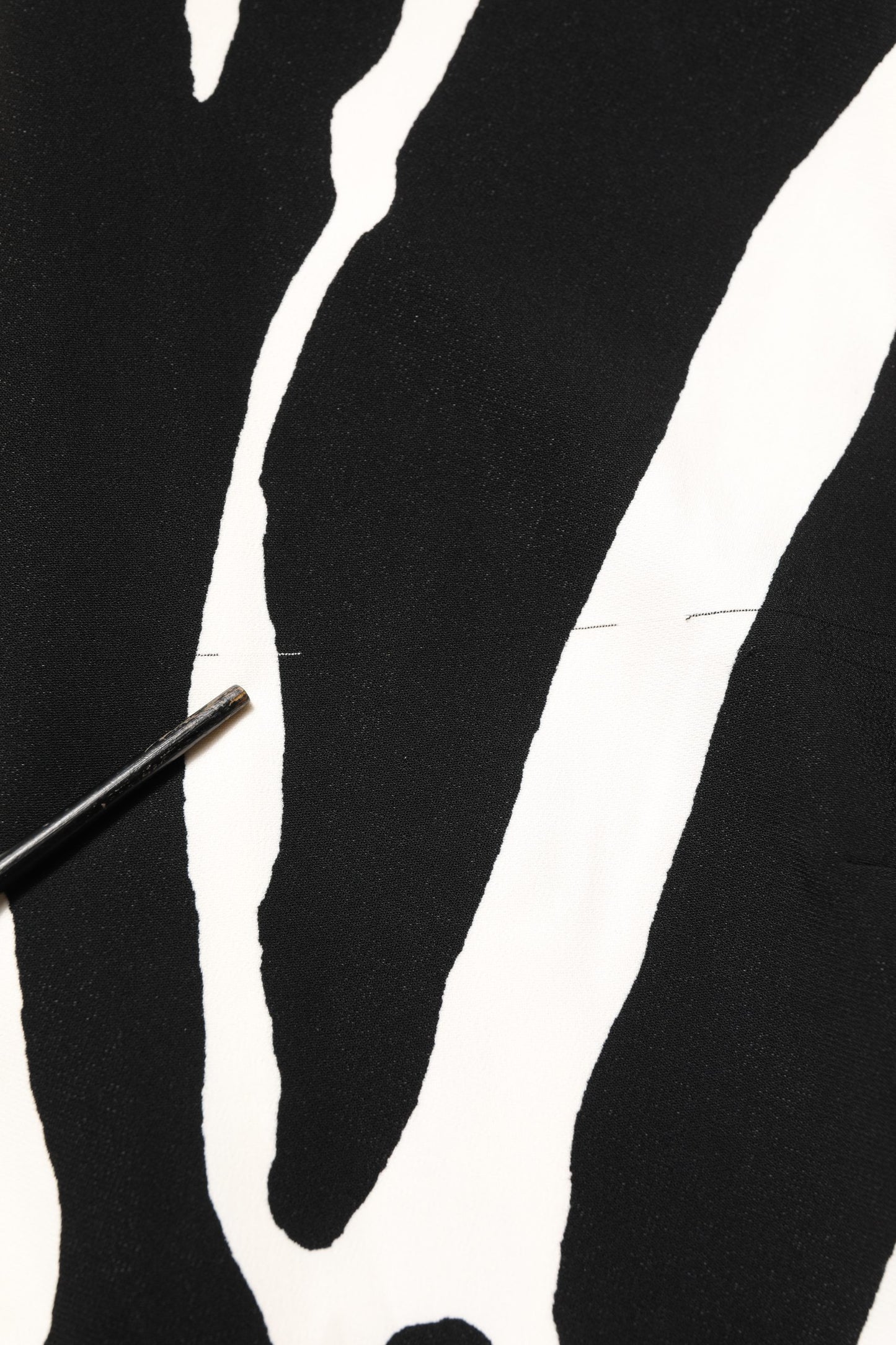 Black White Zebra Print Viscose Mini Dress