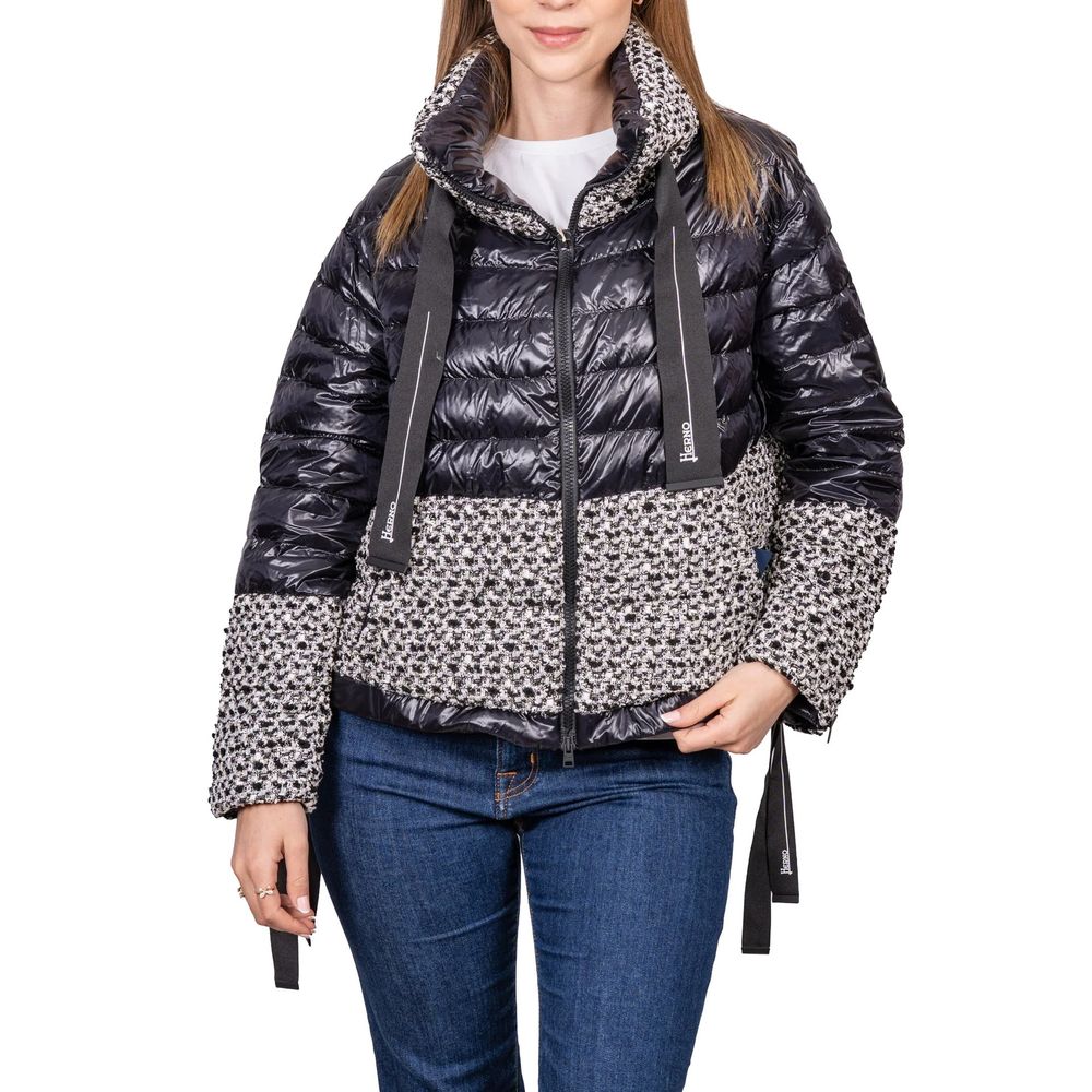 Black Polyamide Full-Length Jacket